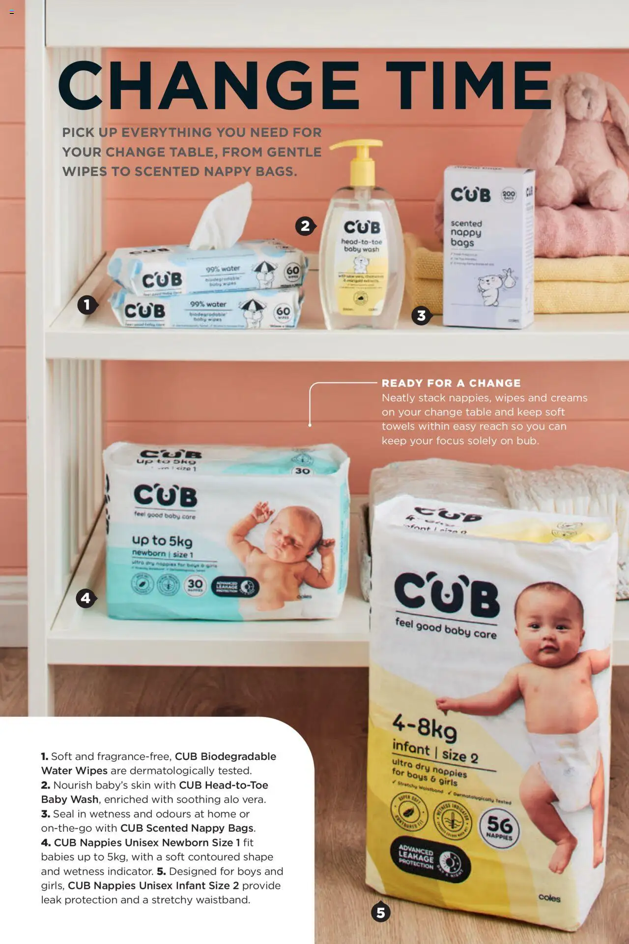 Coles catalogue - valid from 06.10.2025 | Page: 100 | Products: Table, Towels, Nappies, Water