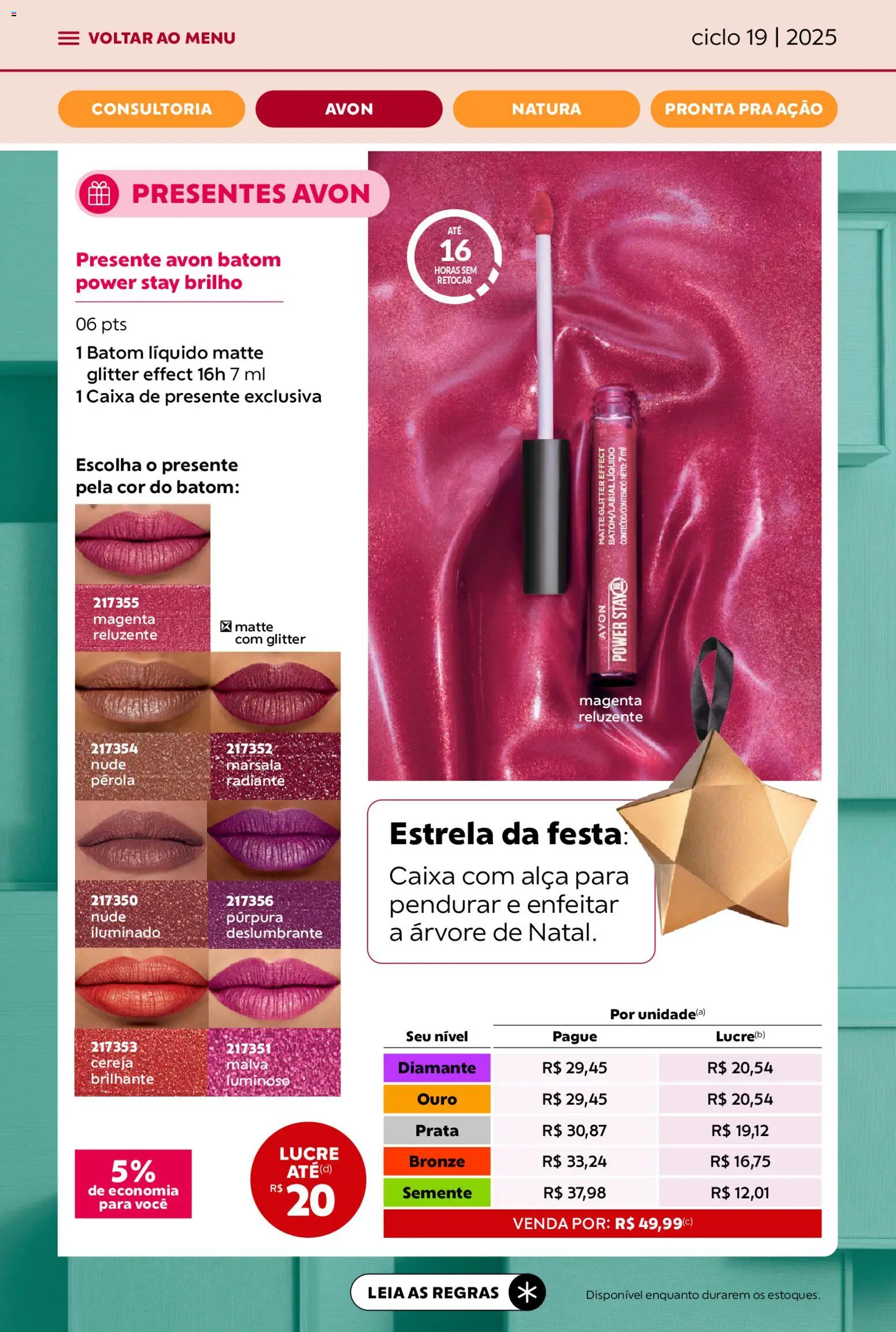 Avon Folheto - válido de 21.11.2025 | Página: 13 | Produtos: Cereja, Batom, Caixa