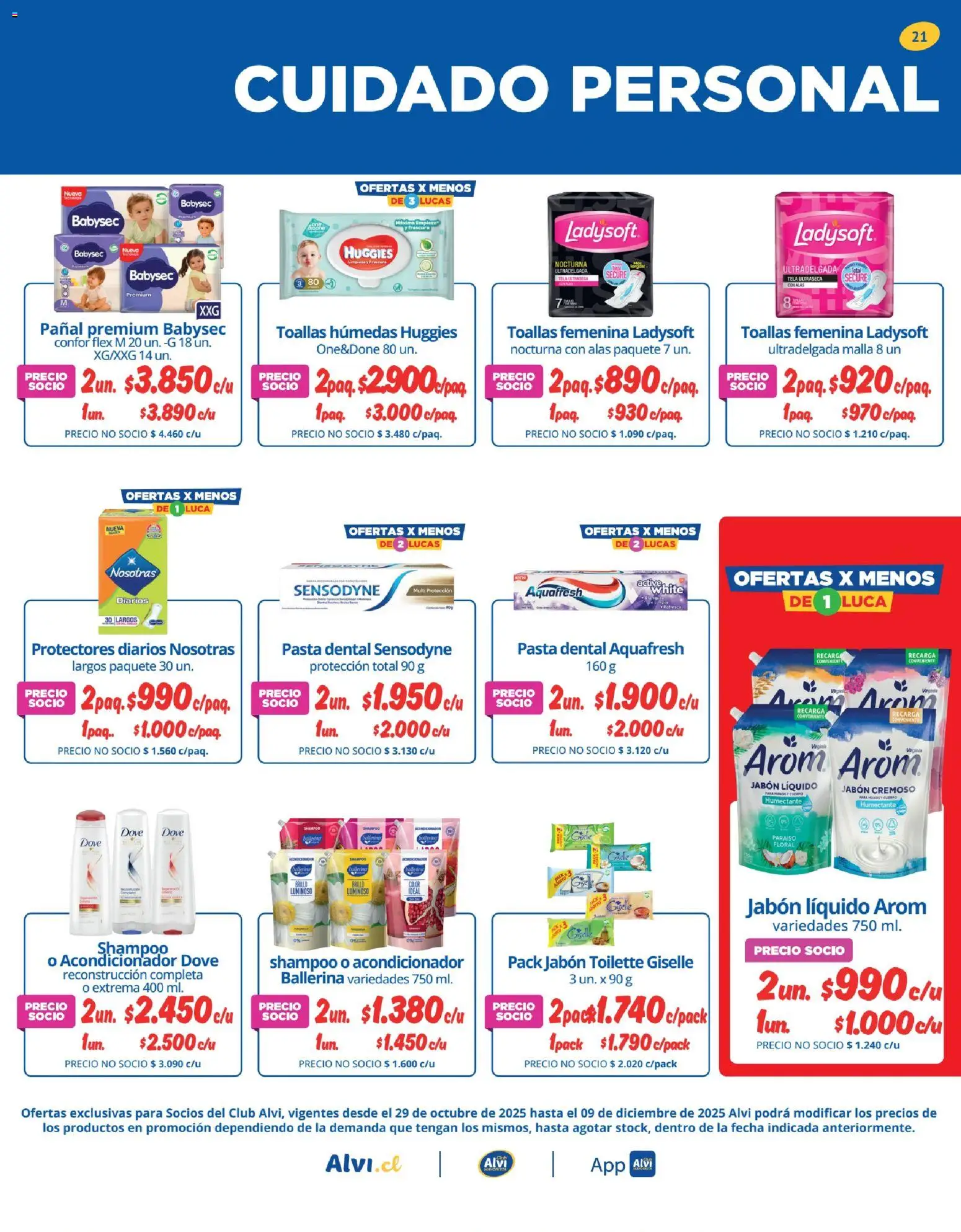 Black Friday Alvi │ válido desde el 04.11.2025 | Página: 21 | Productos: Acondicionador, Toallas, Pasta dental, Shampoo