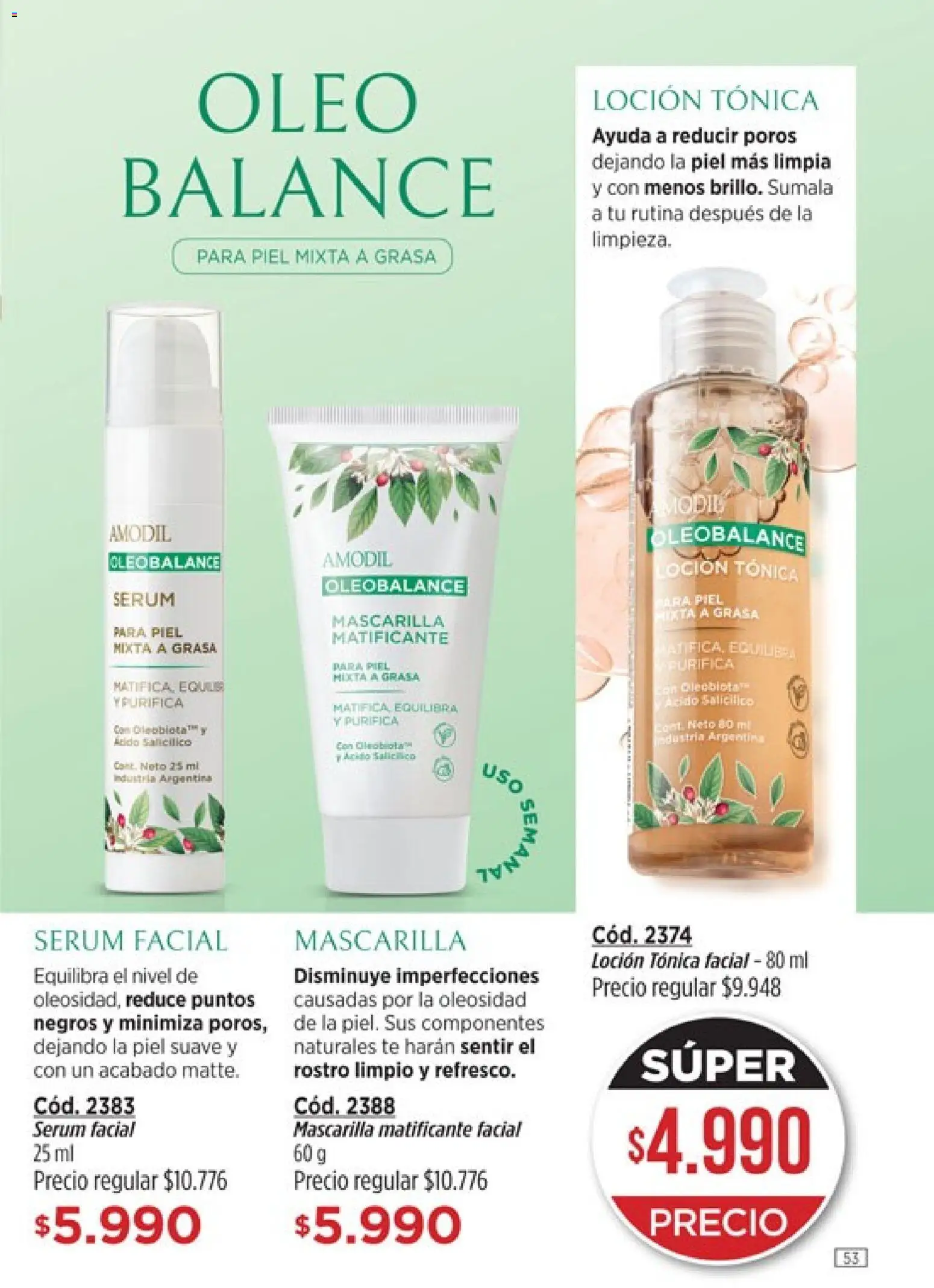 Catálogo Amodil Campaña 6 │ válido desde el 04.03.2026 | Página: 53 | Productos: Mascarilla, Serum, Loción, Té