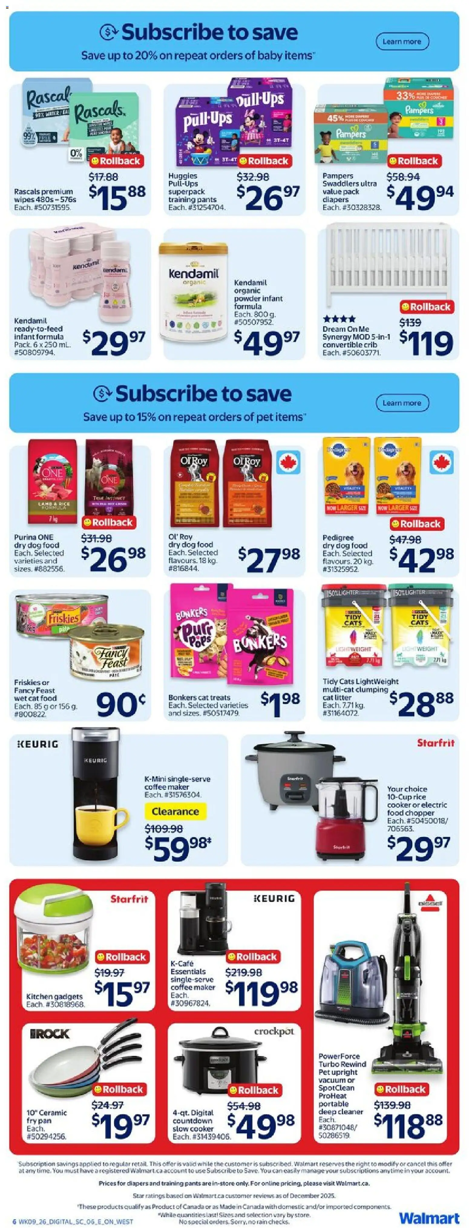 Walmart flyer valid from 26.03.2026 | Page: 16 | Products: Rice, Cooker, Coffee, Pants