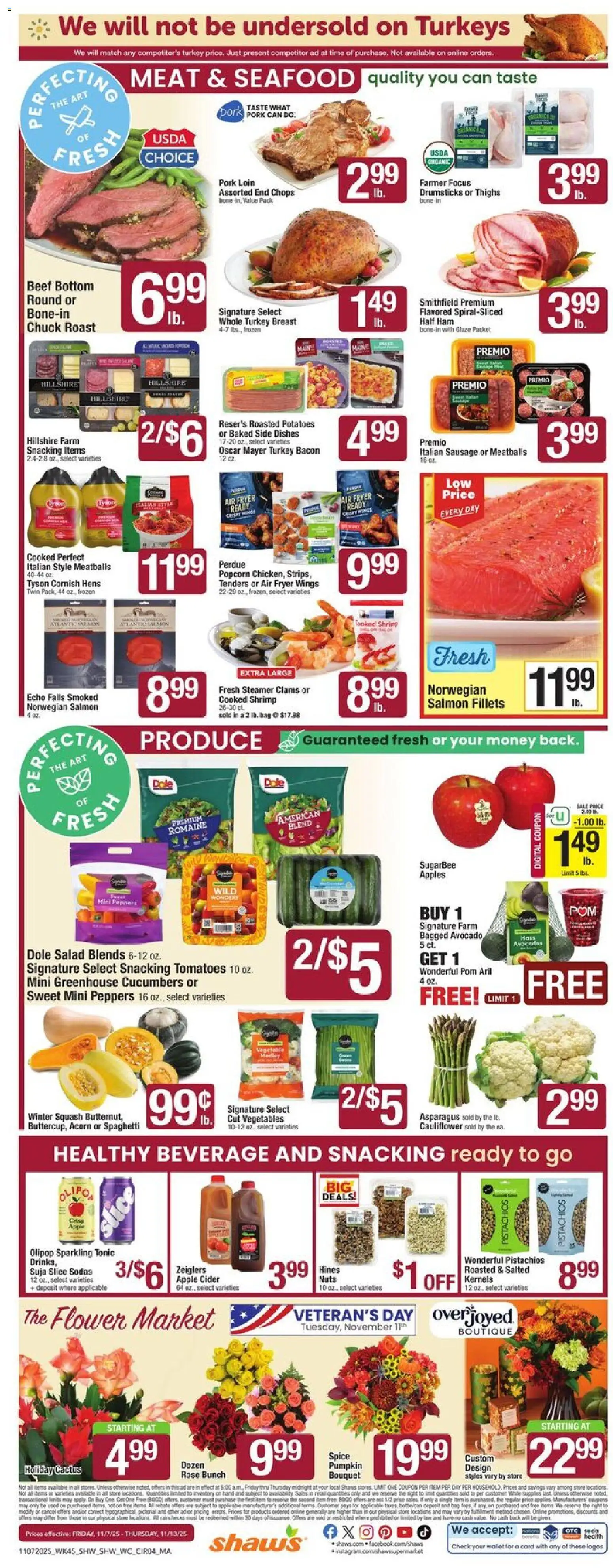 Star Market Weekly Ad - valid from 07.11.2025 | Page: 4 | Products: Fryer, Asparagus, Pork, Salad