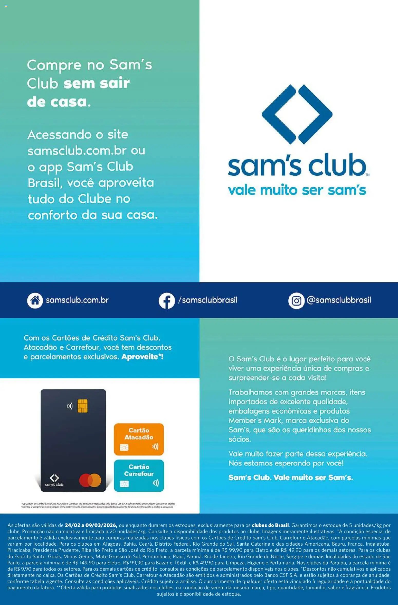Sam's Club Folheto - válido de 24.02.2026 | Página: 10 | Produtos: Banco