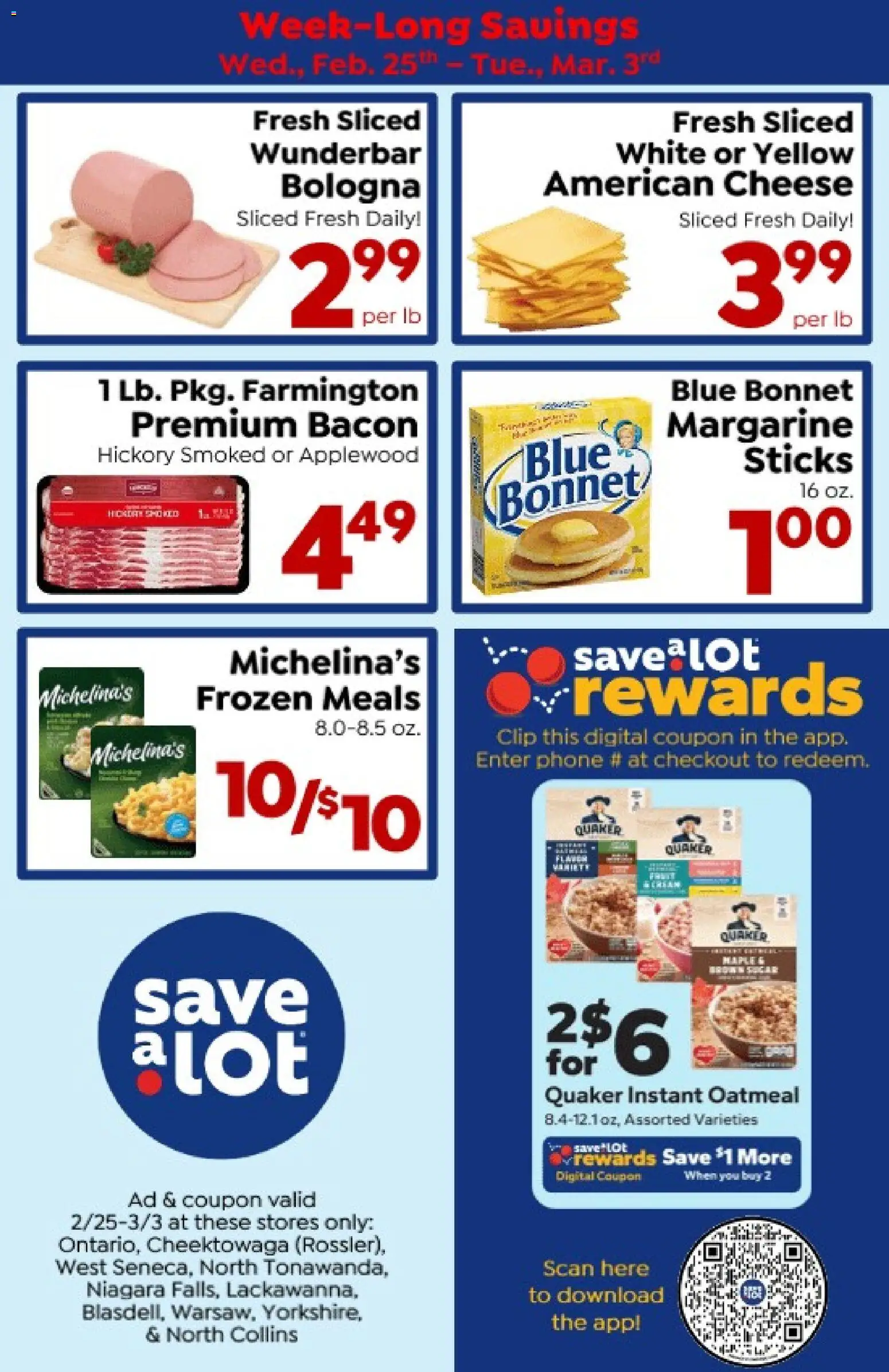 Save a Lot Ad - valid from 25.02.2026 | Page: 1 | Products: Clip, Cheese, Phone