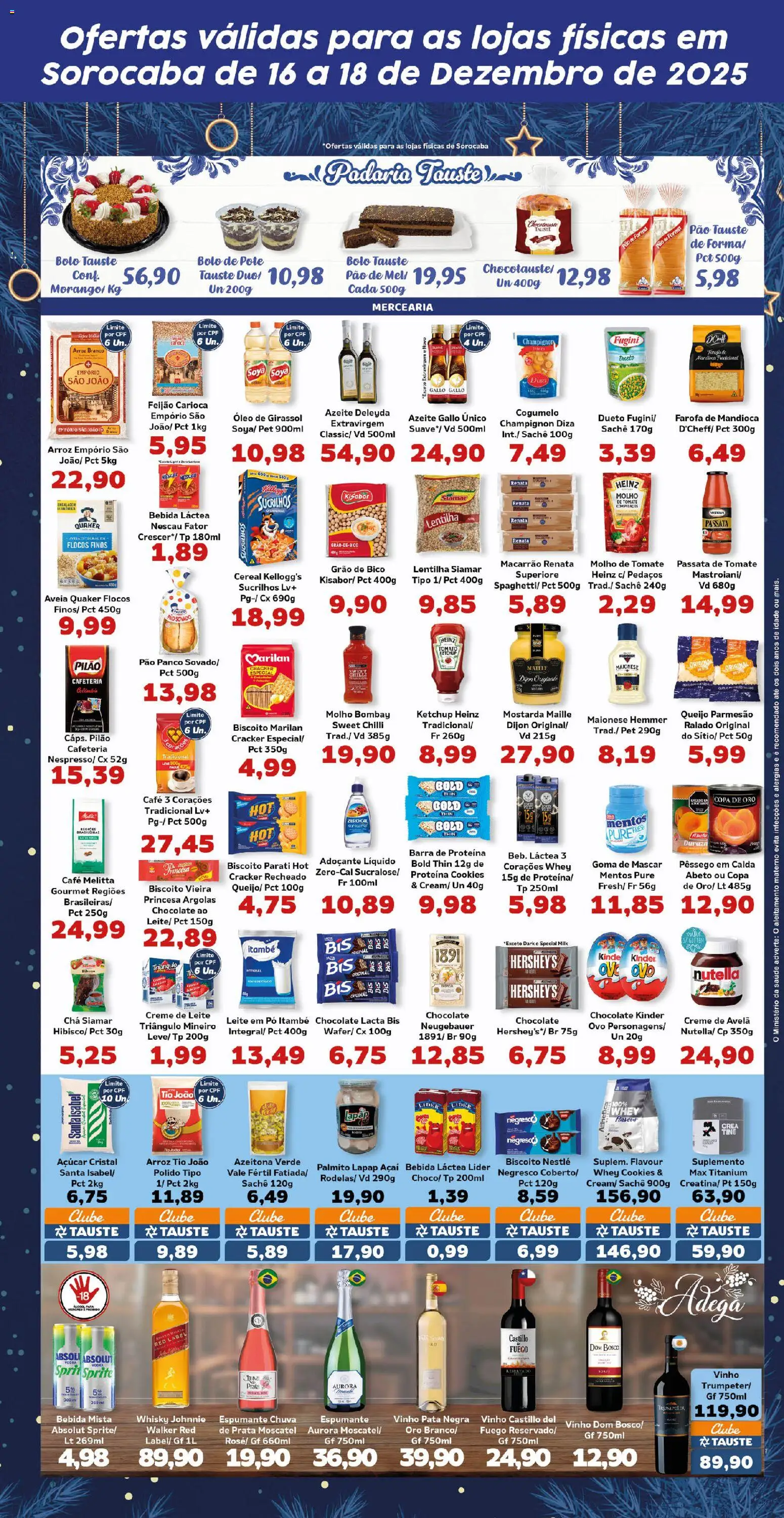 Tauste Folheto - válido de 16.12.2025 | Página: 3 | Produtos: Pão, Bolo, Maionese, Cookies