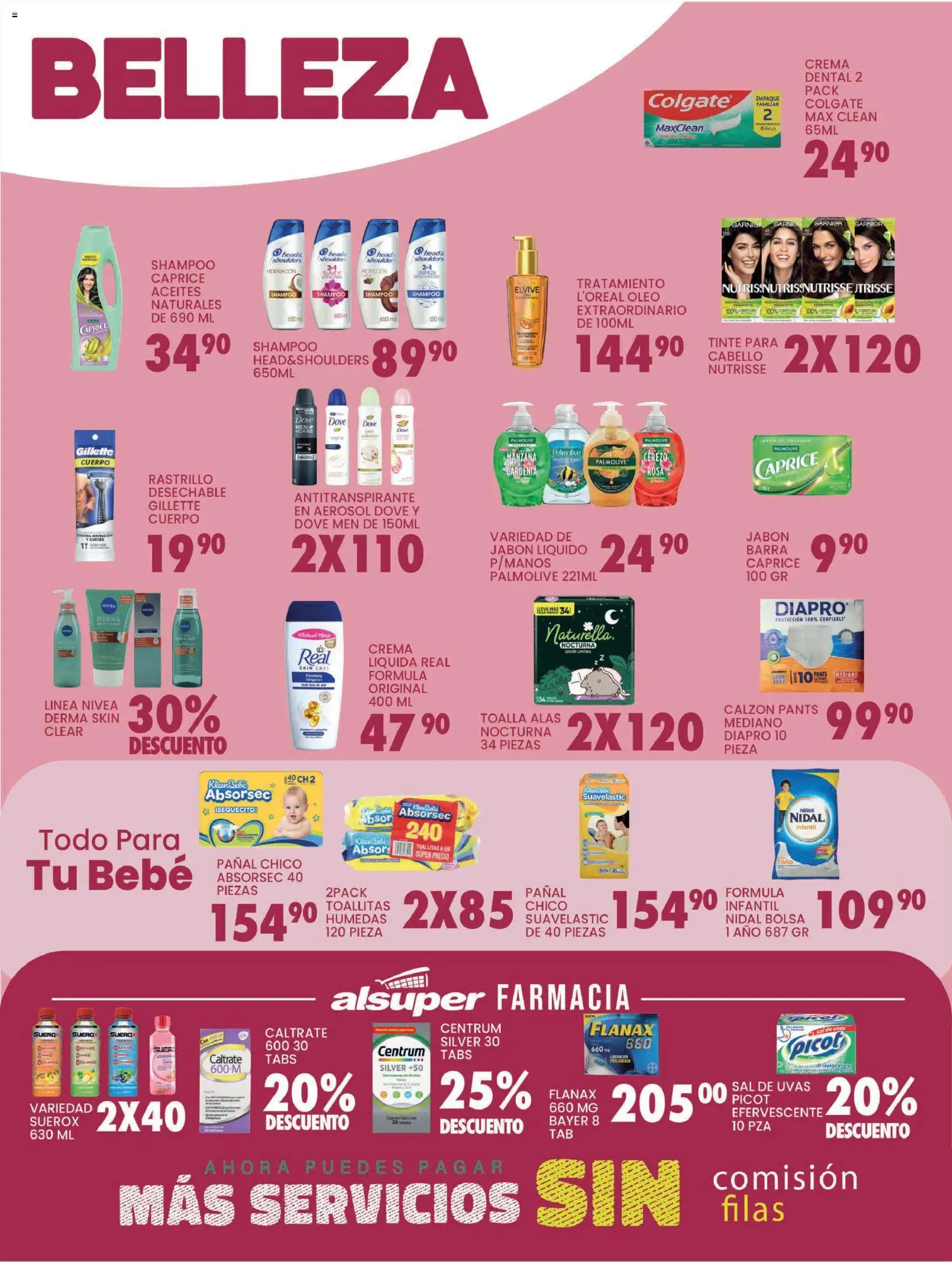 Nuevas ofertas de Alsuper válidas en toda la República Mexicana desde el 03.03.2026. ¡Encuentra las mejores ofertas en Alsuper folleto Chihuahua-Estado! | Página: 4 | Productos: Crema, Toalla, Body, Jabón