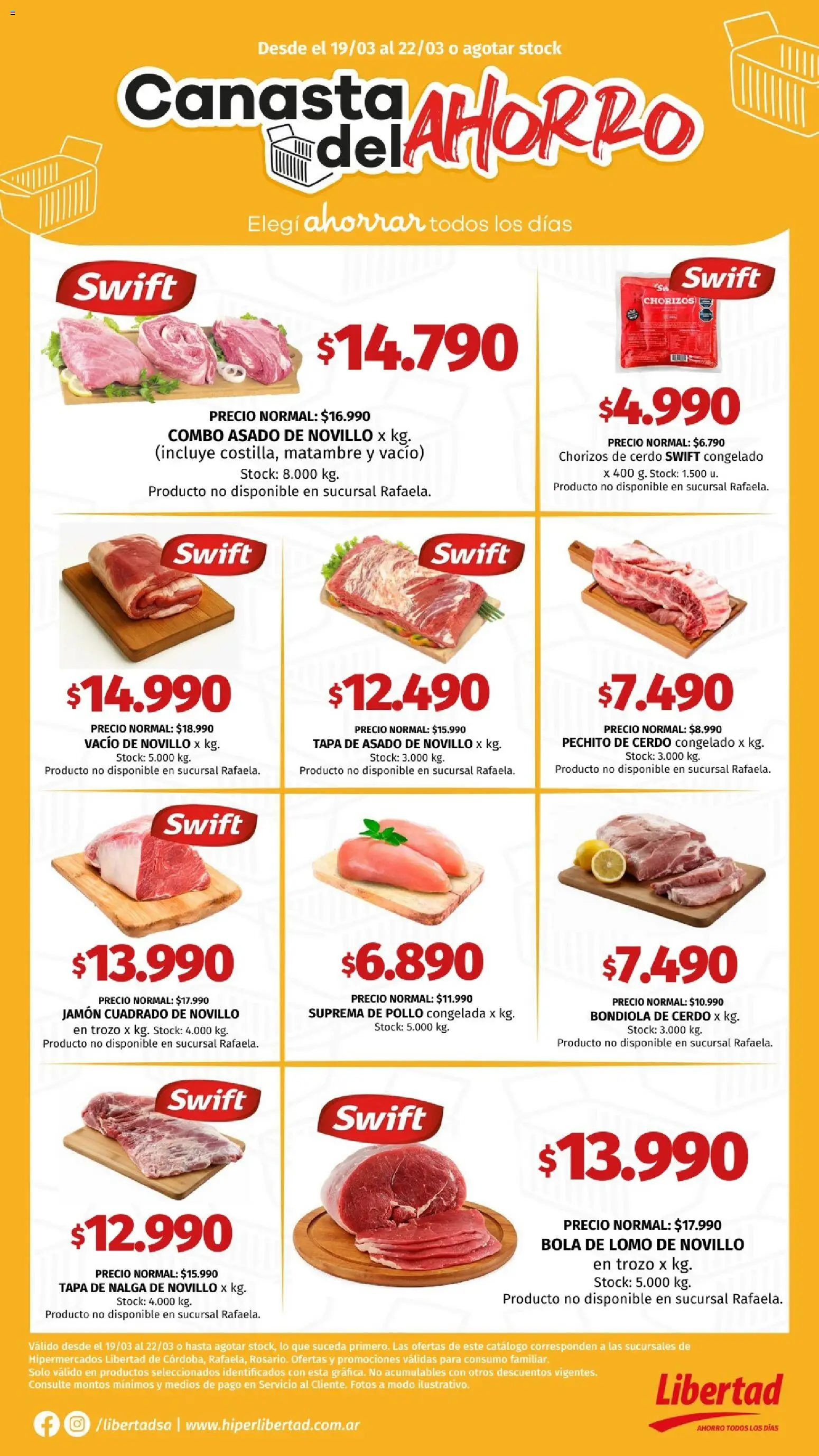 Hipermercado Libertad - Canasta CENTRO  │ válido desde el 19.03.2026 | Página: 2 | Productos: Pollo, Jamón, Cerdo, Canasta