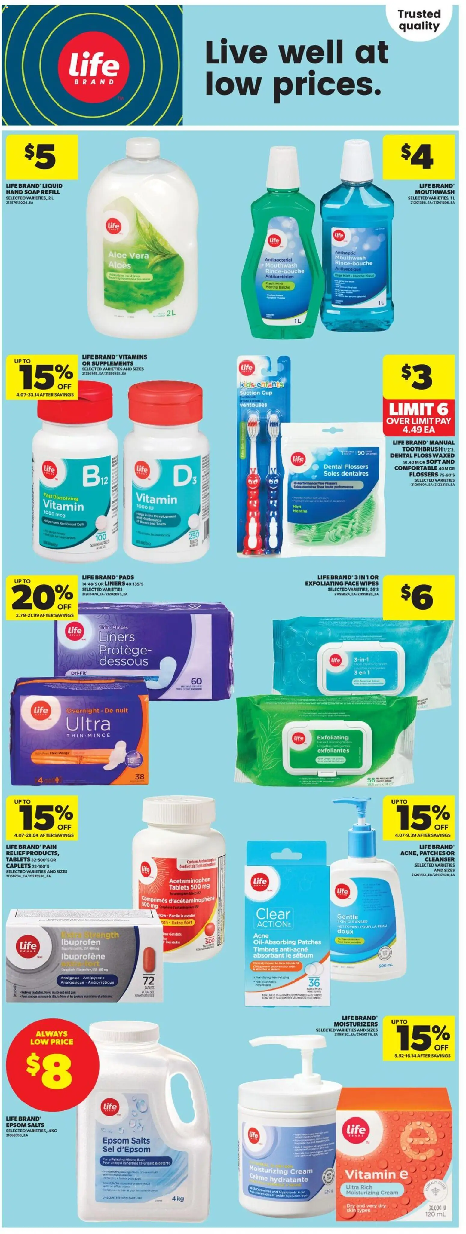 Real Canadian Superstore flyer valid from 22.01.2026 | Page: 9 | Products: Cream, Soap, Mouthwash, Bath