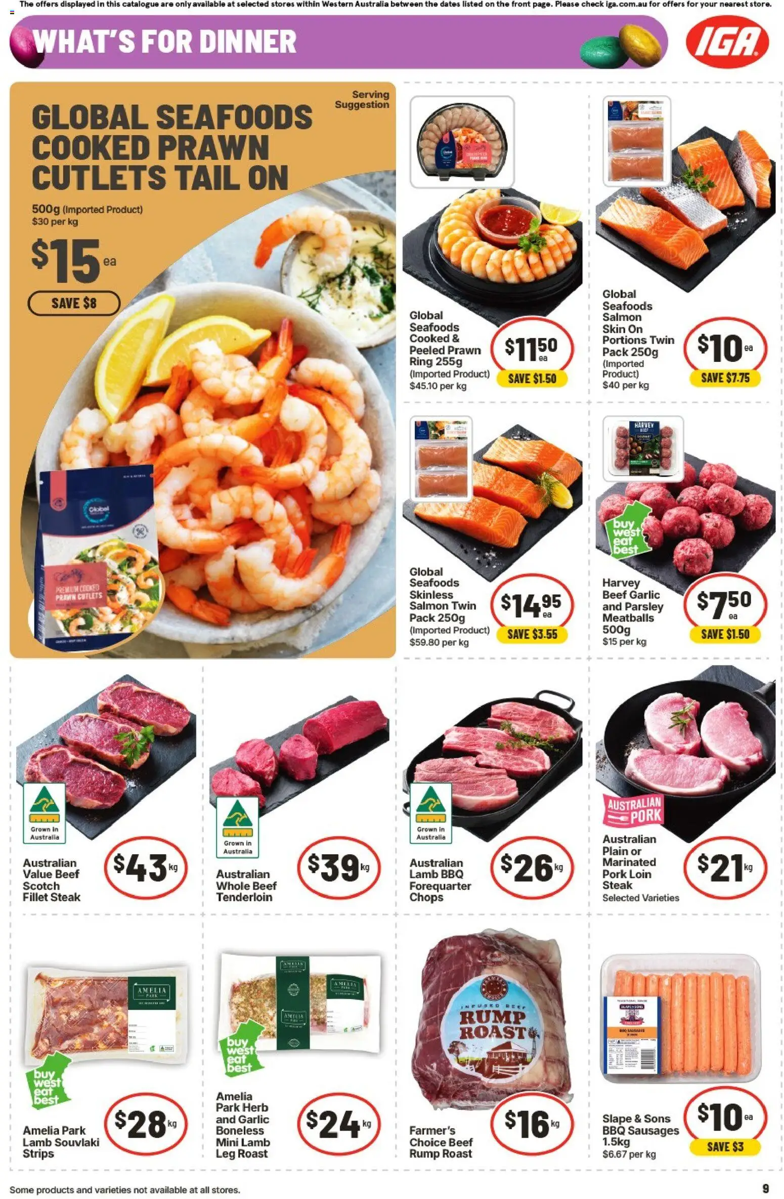IGA catalogue - valid from 01.04.2026 | Page: 9 | Products: Pork, Lamb, Scotch, Garlic