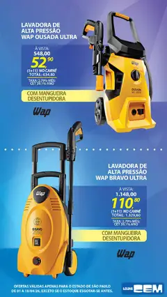 Lojas Cem - Ofertas atuais - Pré-Visualização do folheto da loja Lojas Cem, válido de 01.04.2026 | Página: 120 | Produtos: Mangueira, Carne, Lavadora de alta pressão