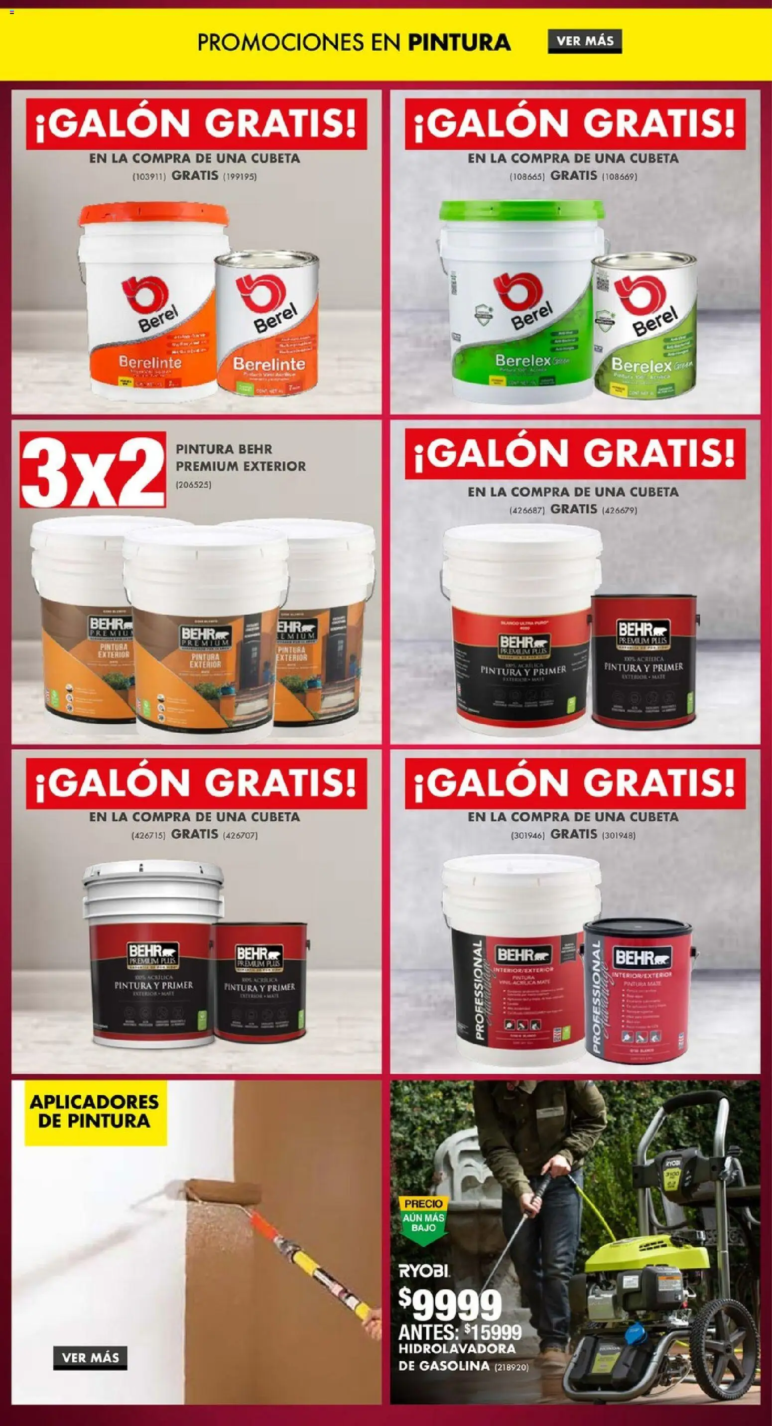Nuevas ofertas de Home Depot válidas en toda la República Mexicana desde el 20.11.2025. ¡Encuentra las mejores ofertas en Home Depot catálogo! | Página: 7 | Productos: Hidrolavadora, Mate, Pintura