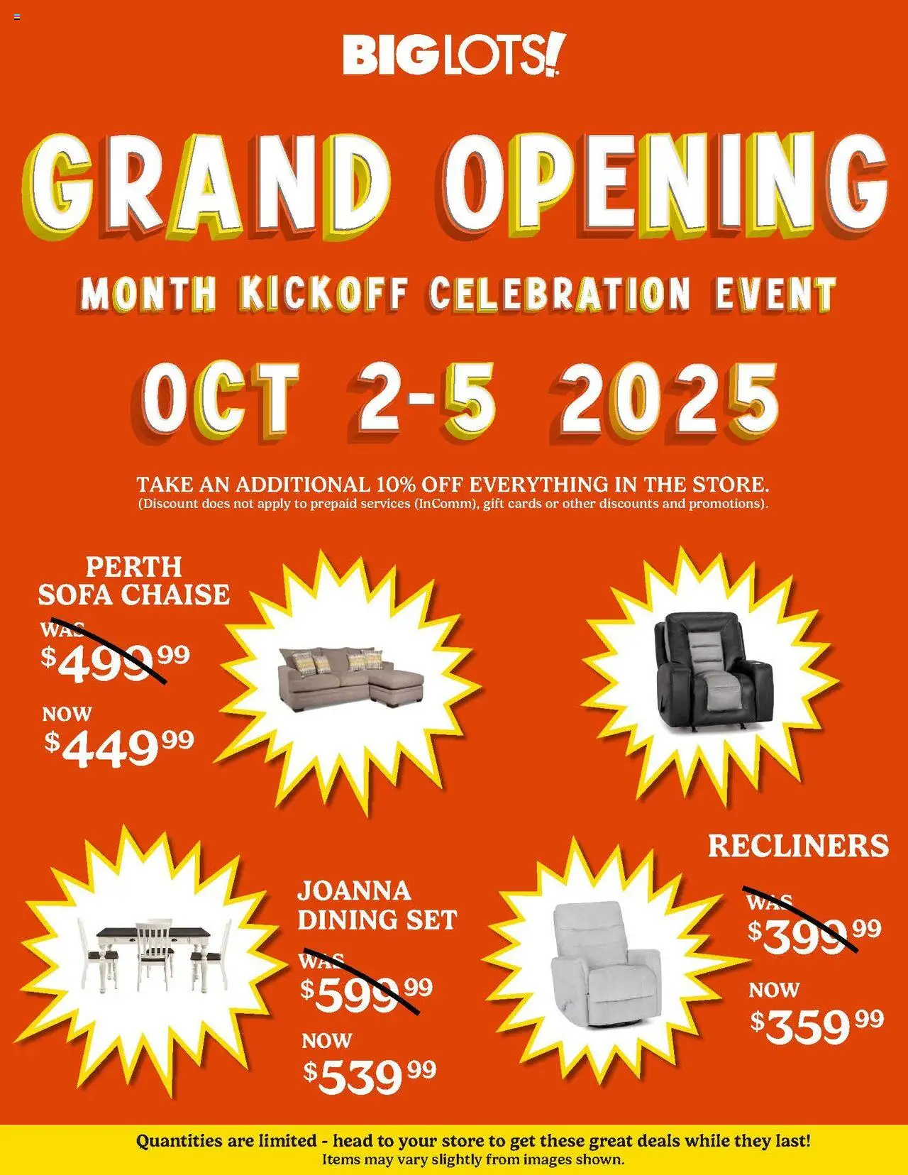 Big Lots Weekly Ad - valid from 02.10.2025 | Page: 1 | Products: Sofa
