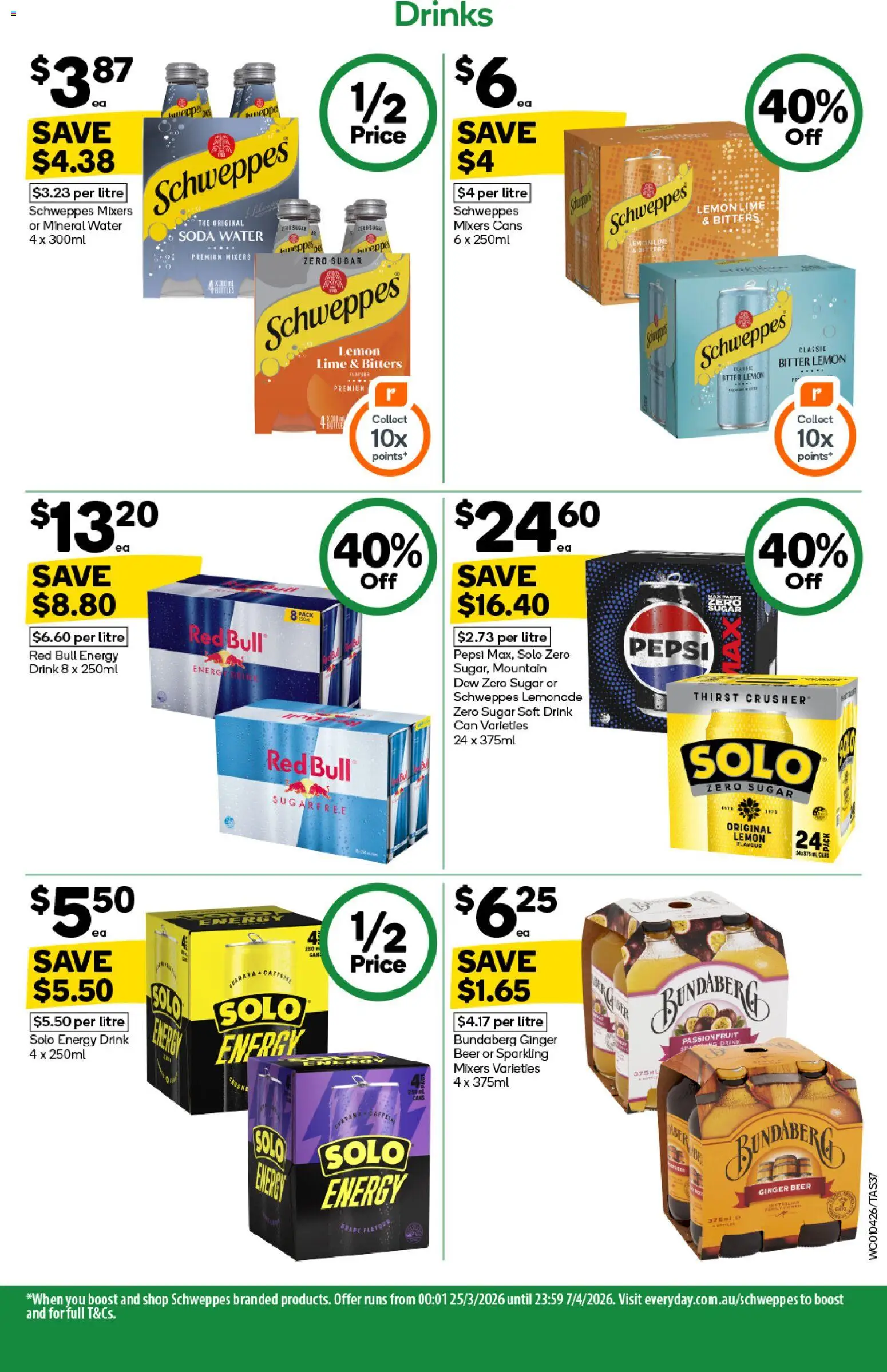 Woolworths catalogue - valid from 01.04.2026 | Page: 37 | Products: Energy drink, Beer, Water, Lime