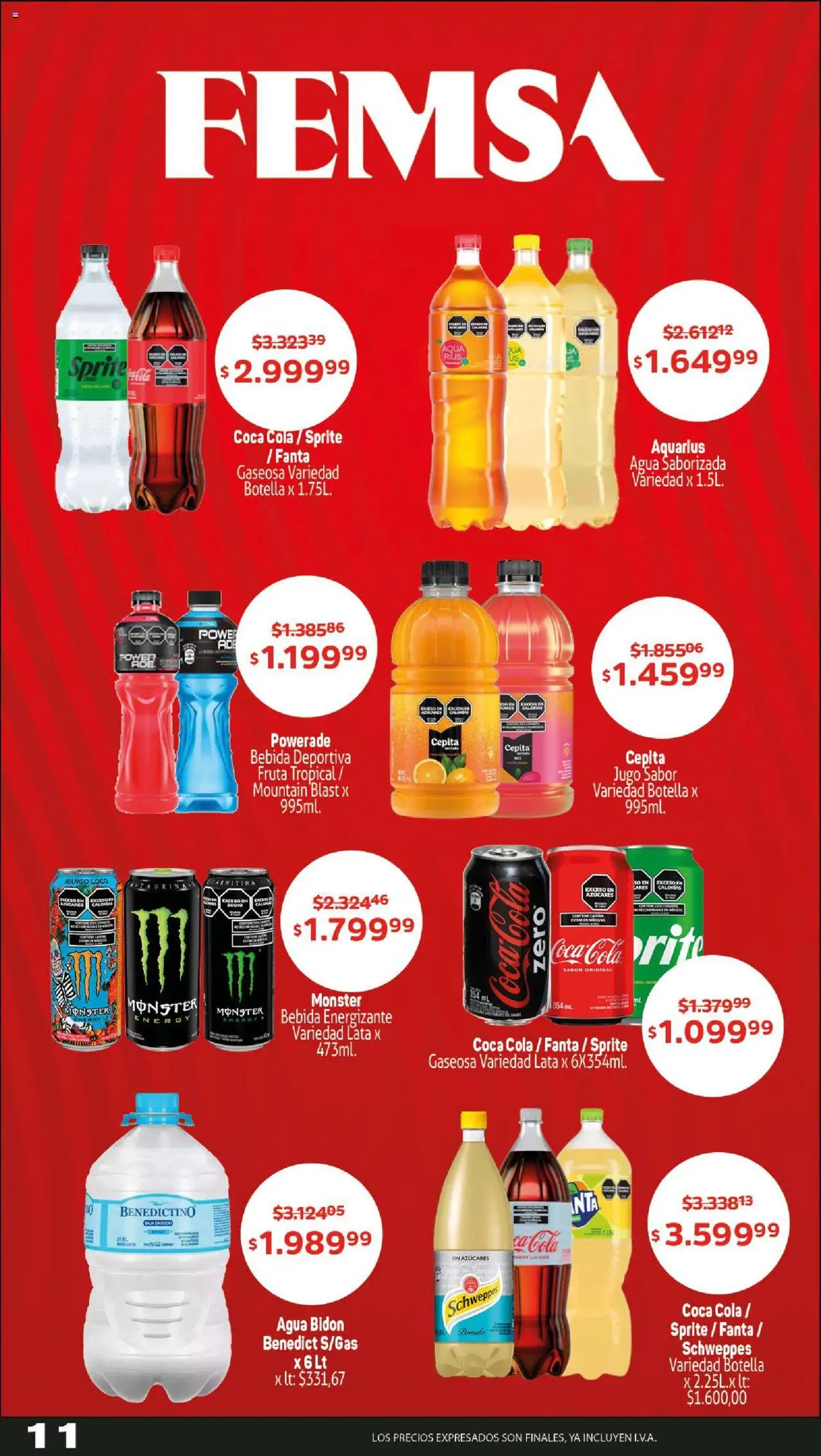 Makro ofertas │ válido desde el 16.10.2025 | Página: 11 | Productos: Gaseosa, Mango, Jugo, Agua saborizada