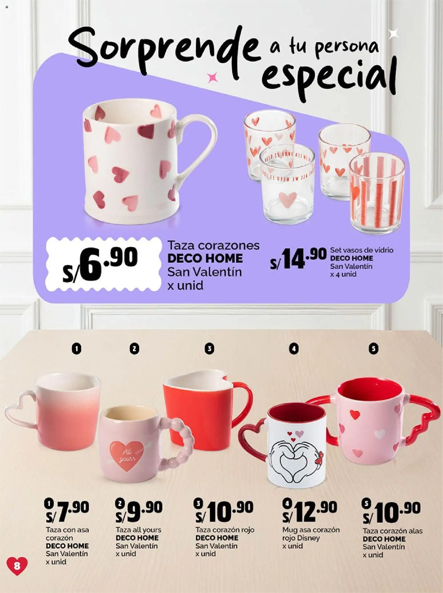 Catálogo Plaza Vea válido desde 02.02.2026 | Página: 8 | Productos: Vasos