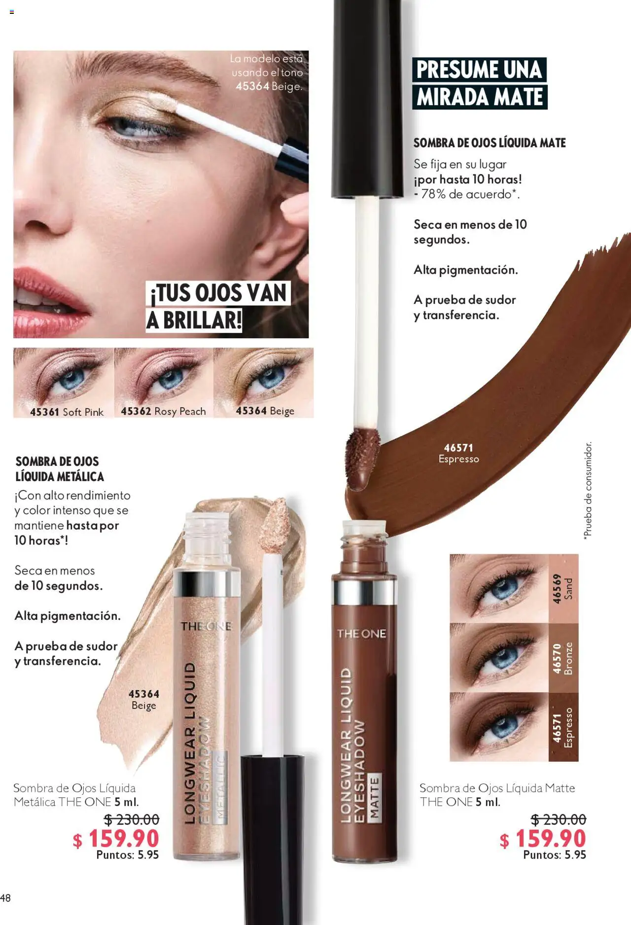 Nuevas ofertas de Oriflame válidas en toda la República Mexicana desde el 04.10.2025. ¡Encuentra las mejores ofertas en Oriflame - Campaña 14 2025! | Página: 48 | Productos: Sombra, Mate