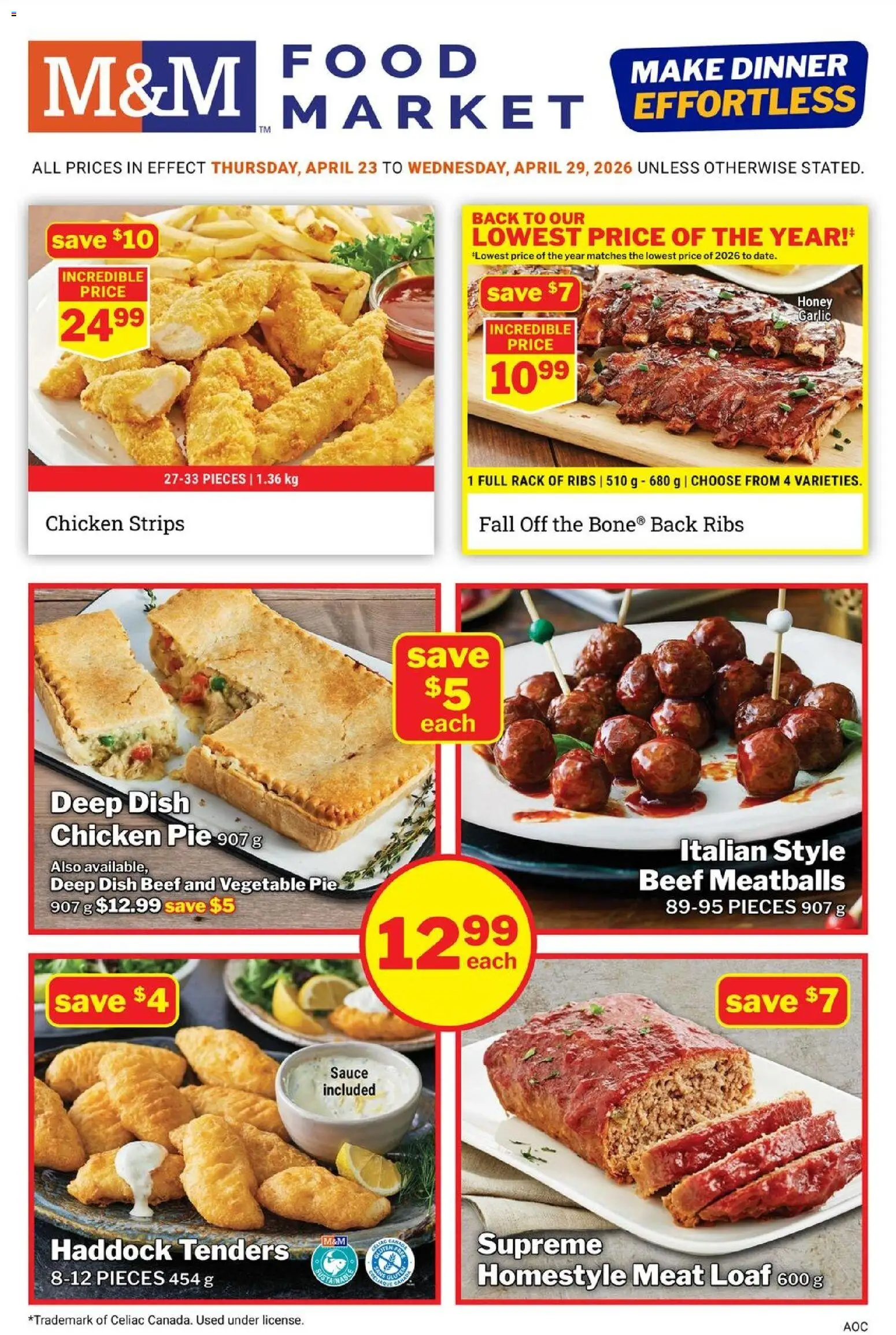 M&M Food Market flyer valid from 23.04.2026 | Page: 1 | Products: Beef, Chicken