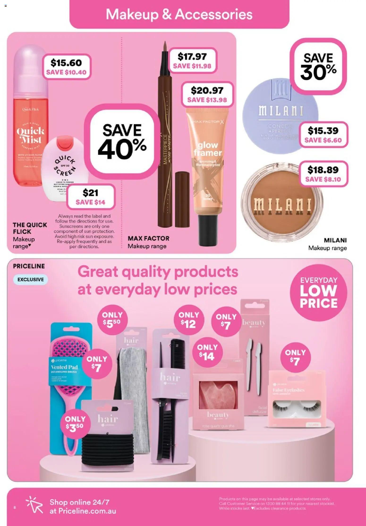 Priceline Pharmacy catalogue - valid from 19.02.2026 | Page: 8 | Products: Brush, Makeup, Accessories
