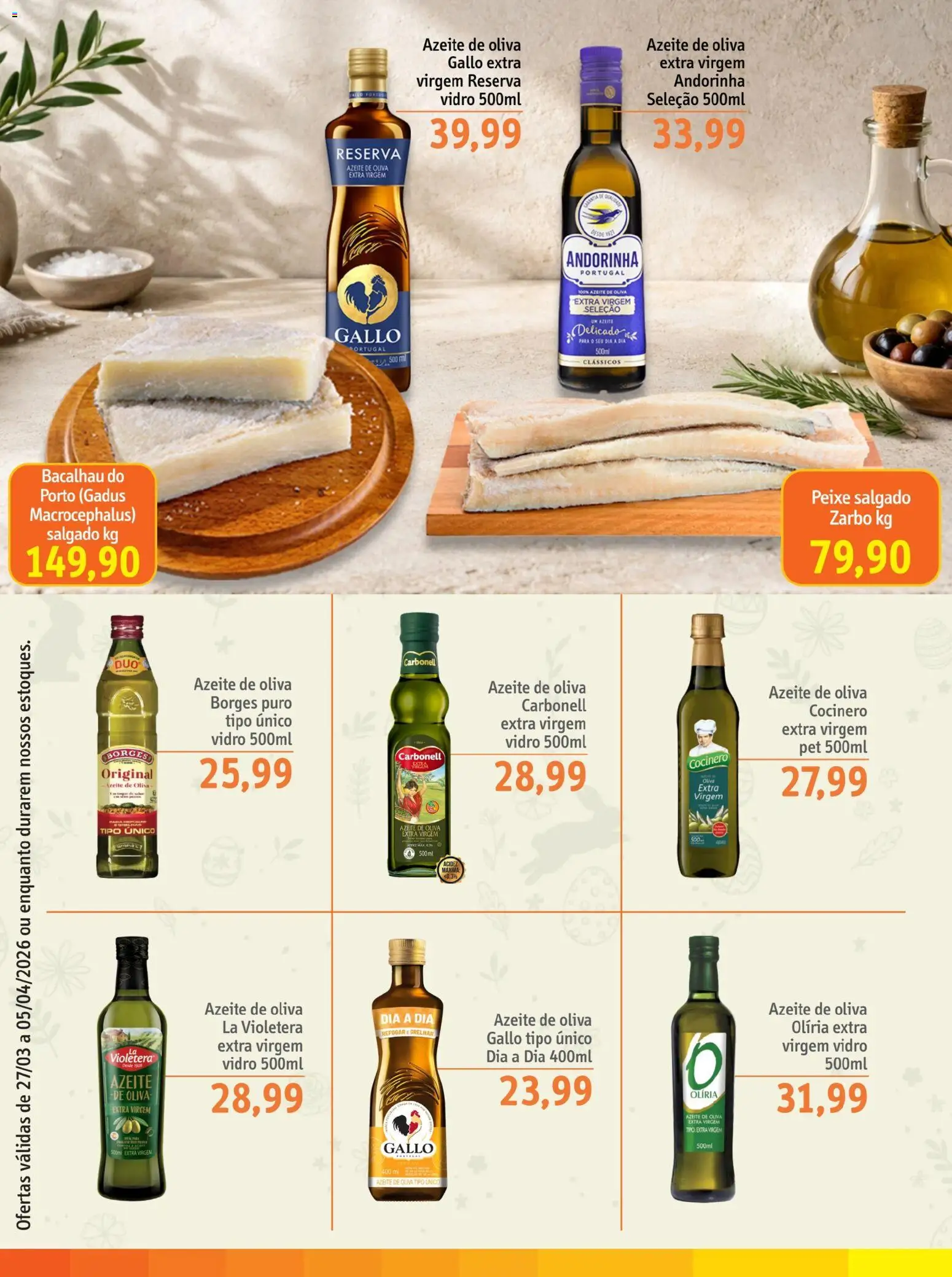 Sonda Folheto - válido de 27.03.2026 | Página: 2 | Produtos: Bacalhau, Peixe, Azeite