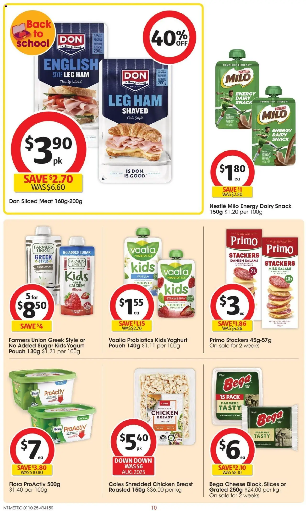 Coles catalogue - valid from 01.10.2025 | Page: 10 | Products: Crackers, Yoghurt, Rice, Meat