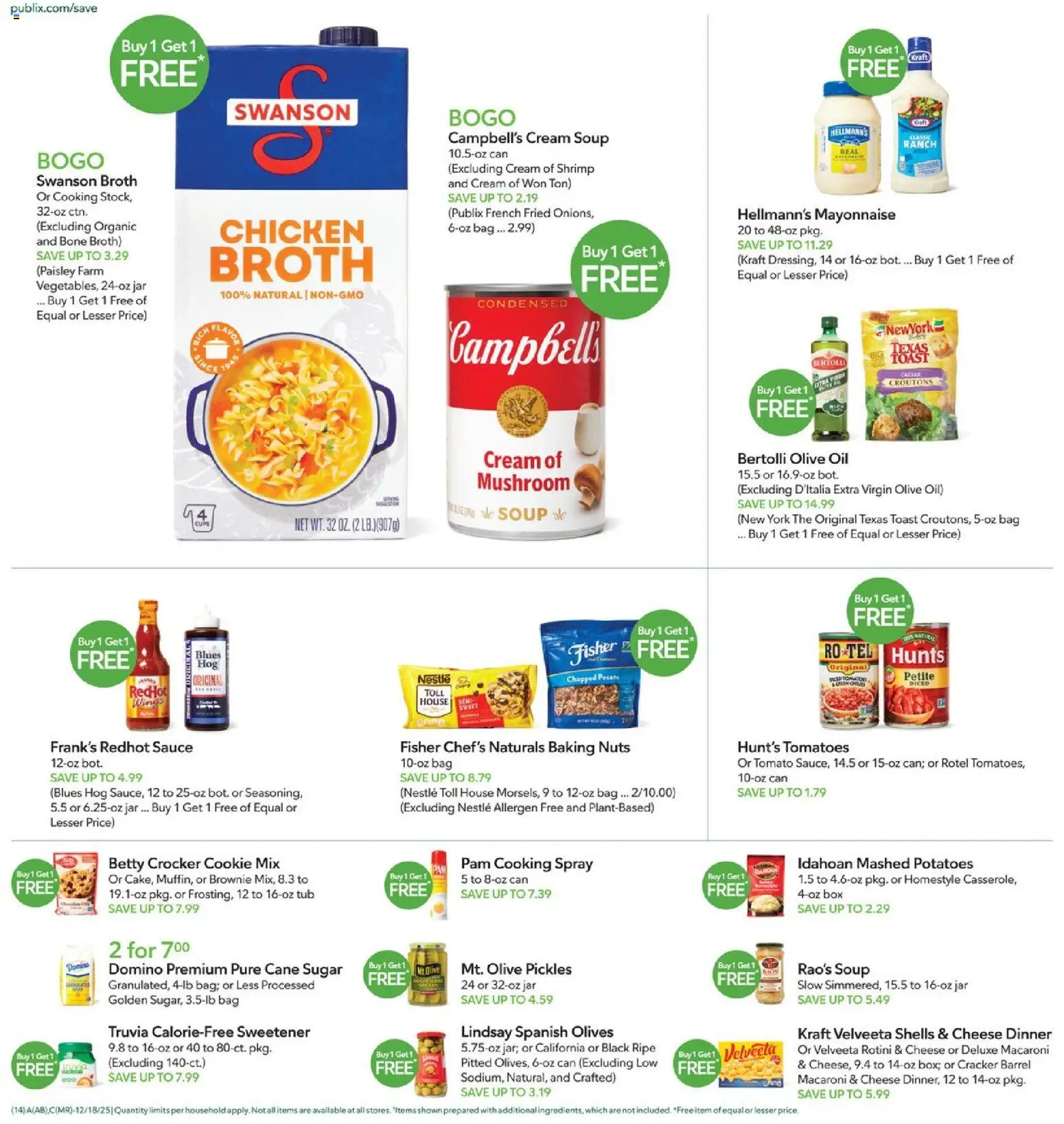 Publix Weekly Ad - valid from 17.12.2025 | Page: 14 | Products: Oil, Tomatoes, Potatoes, Mayonnaise