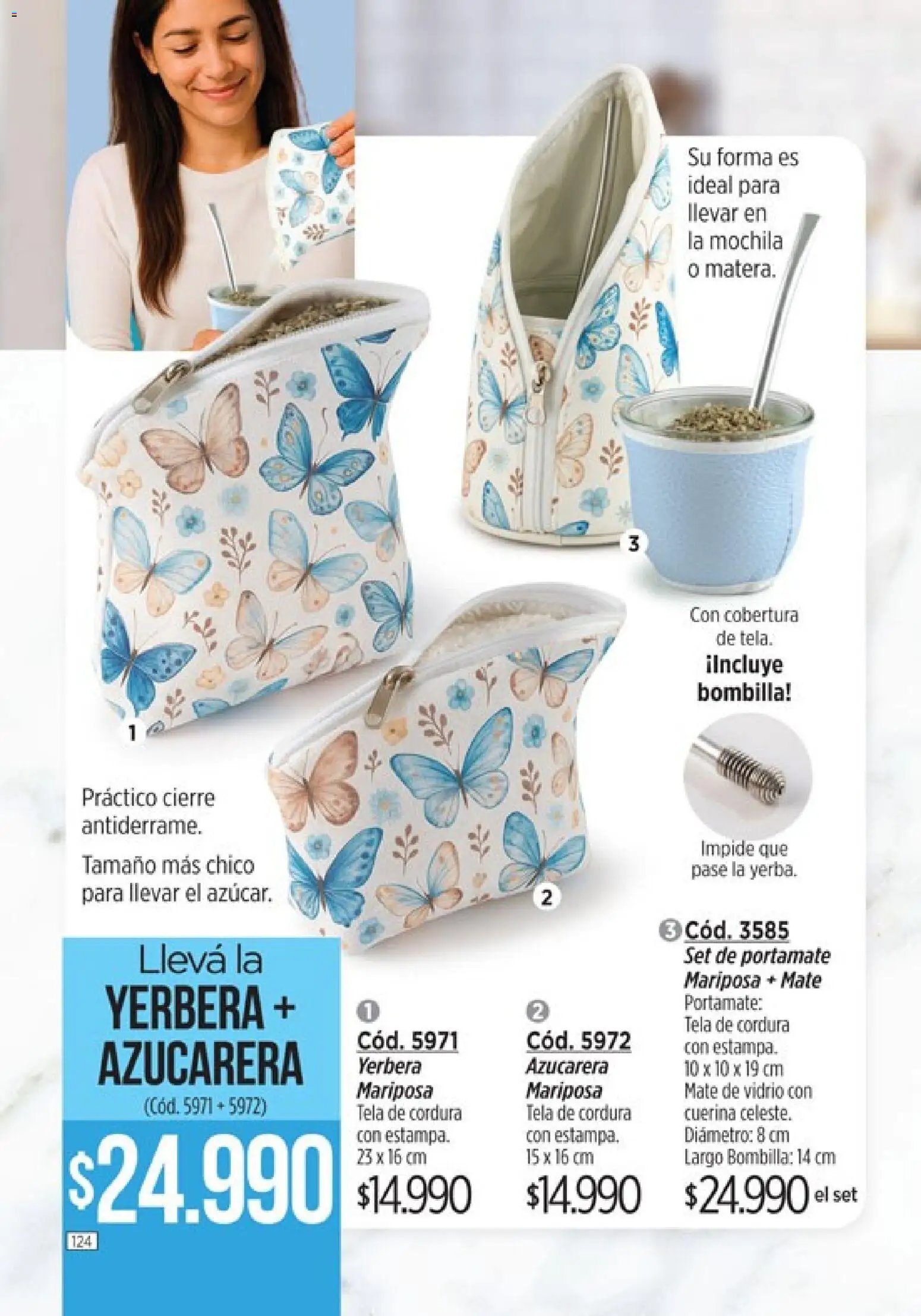 Catálogo Amodil Campaña 2 │ válido desde el 01.02.2026 | Página: 124 | Productos: Yerbera, Azucarera, Bombilla, Mochila