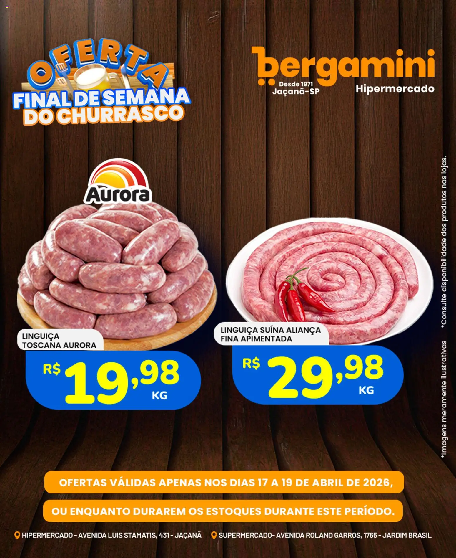 Supermercado Bergamini Folheto - válido de 17.04.2026 | Página: 3 | Produtos: Aliança, Linguiça