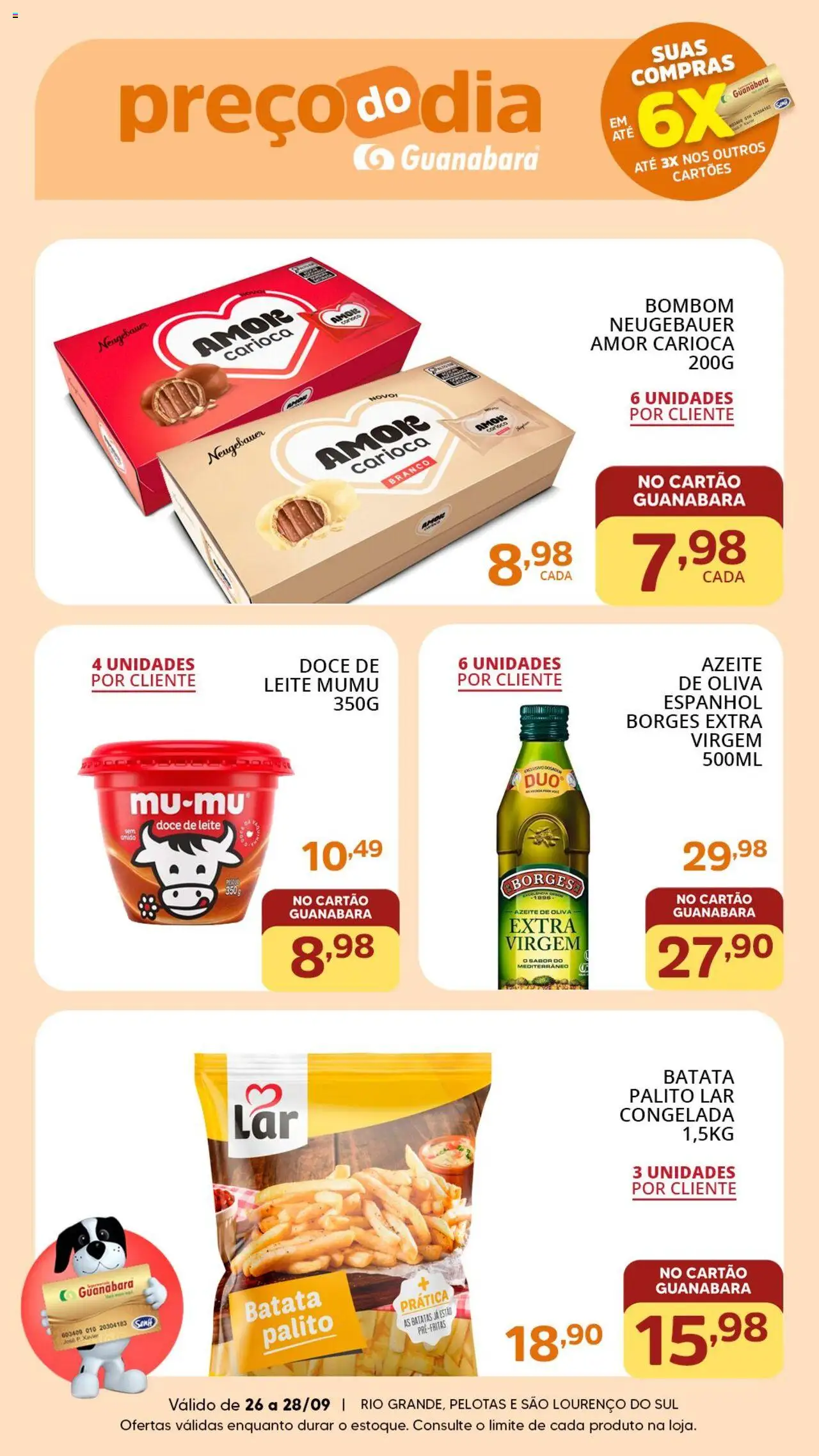 Supermercado Guanabara Folheto - válido de 26.09.2025 | Página: 5 | Produtos: Neugebauer, Batata, Azeite, Bombom