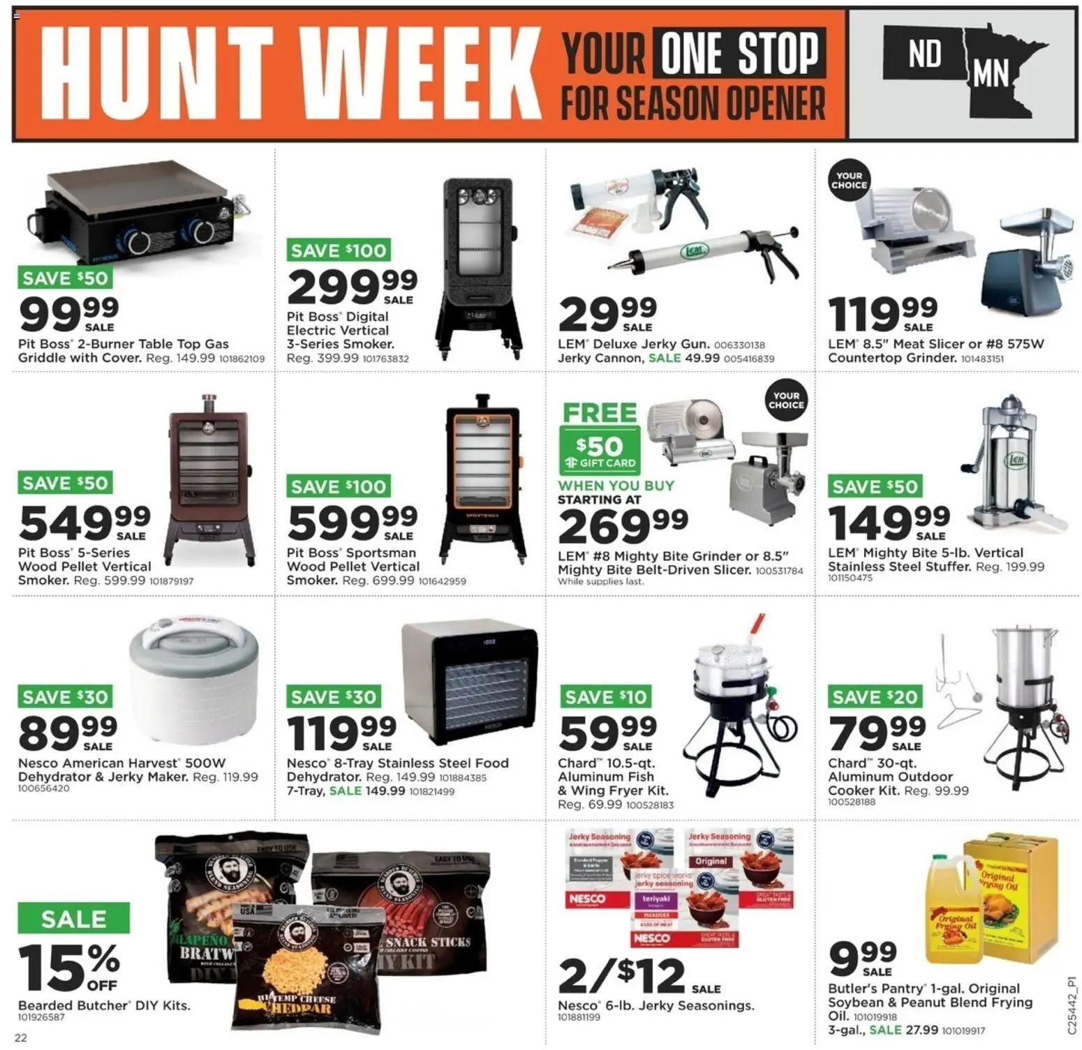 Mills Fleet Farm Hunt Week MN/ND - valid from 30.10.2025 | Page: 22 | Products: Fryer, Cooker, Opener, Fish
