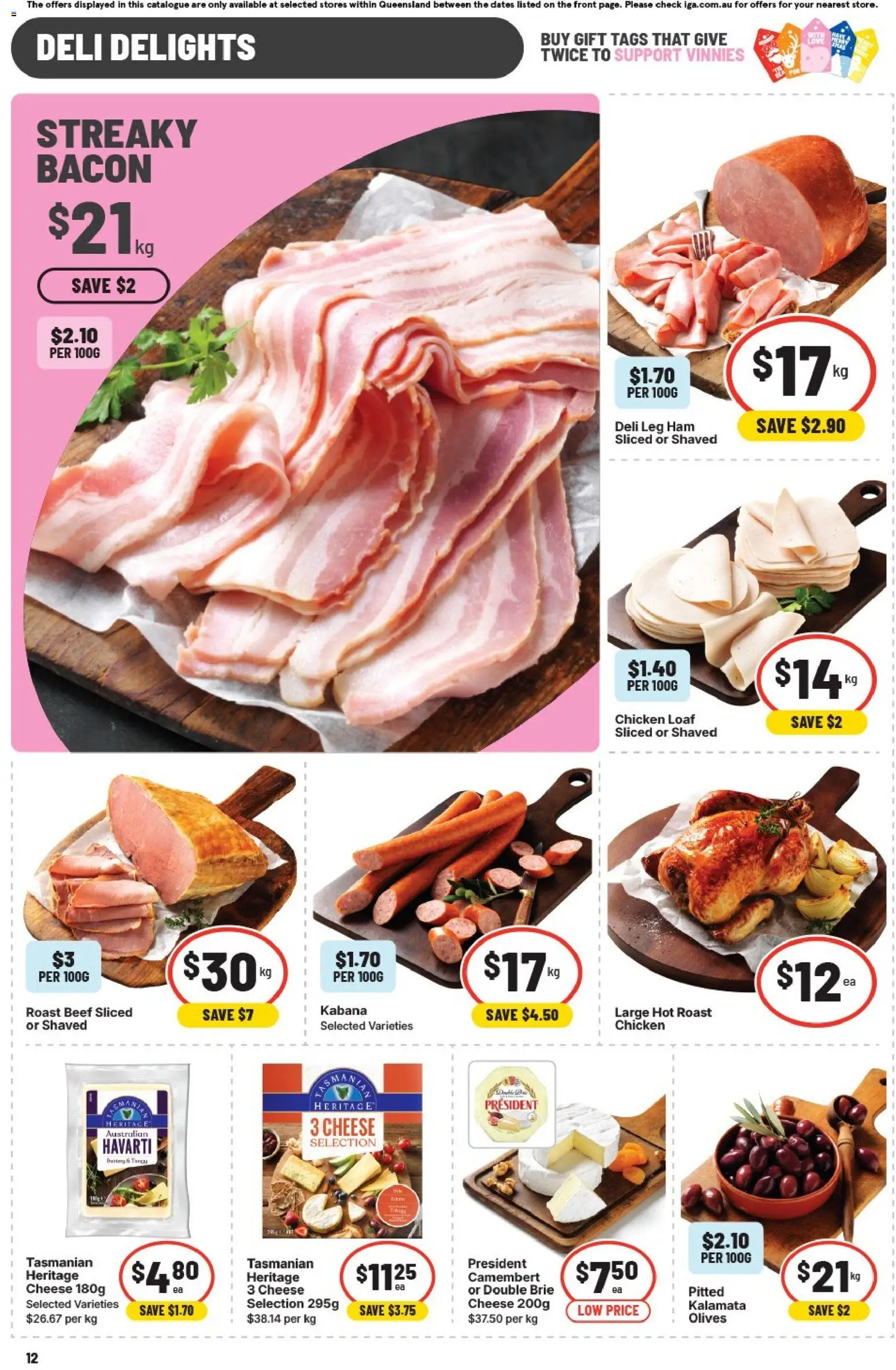 IGA catalogue - valid from 19.11.2025 | Page: 13 | Products: Bacon, Cheese, Chicken, Beef