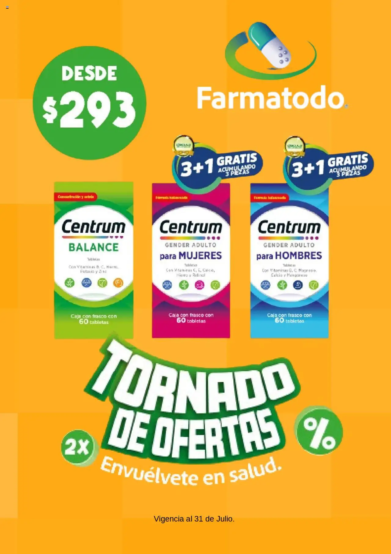 Nuevas ofertas de Farmacias Unión válidas en toda la República Mexicana desde el 18.07.2025. ¡Encuentra las mejores ofertas en Farmacias Unión - Catálogo! | Página: 1 | Productos: Frasco, Vitaminas, Caja