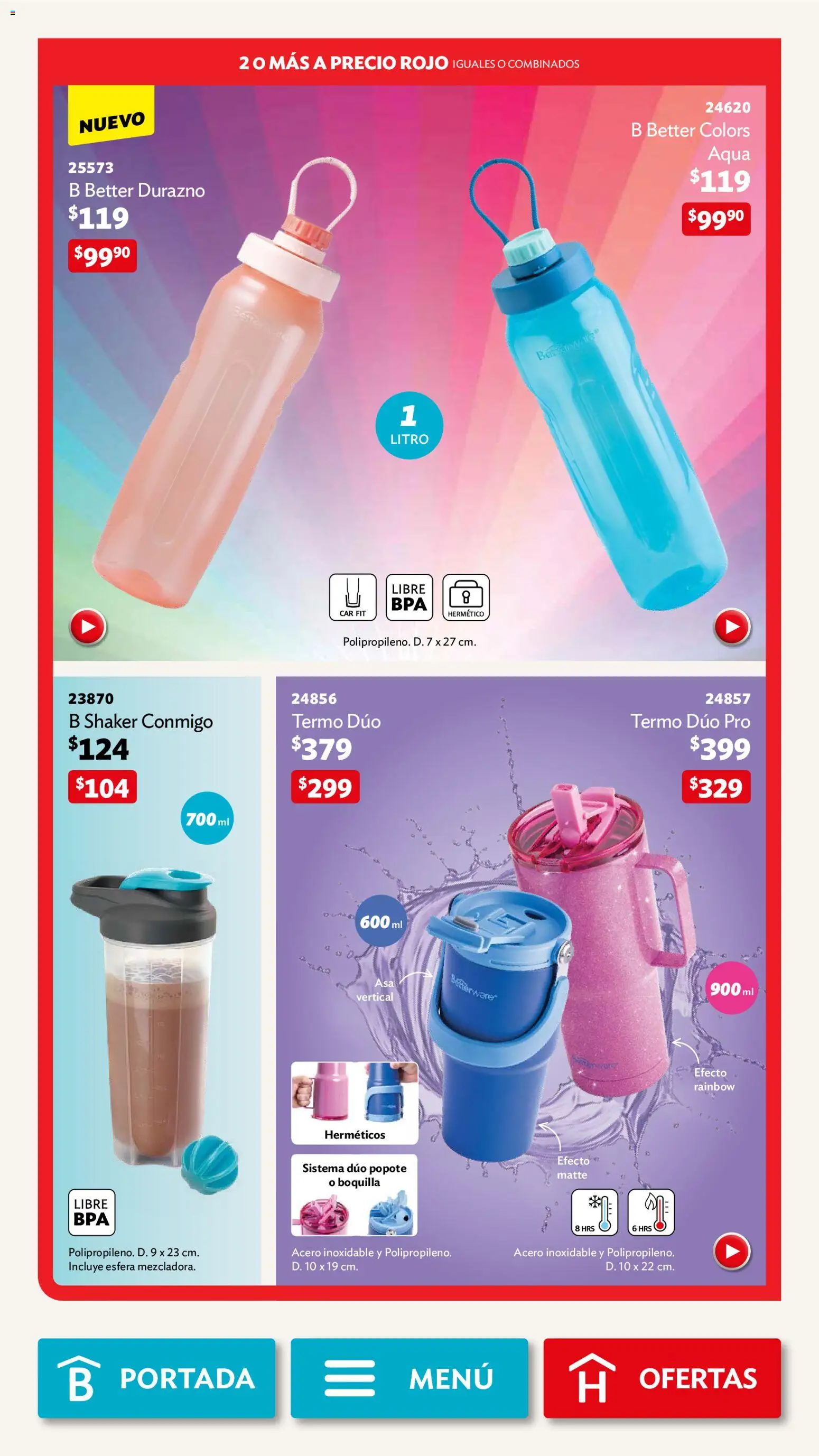 Nuevas ofertas de Betterware válidas en toda la República Mexicana desde el 03.11.2025. ¡Encuentra las mejores ofertas en Betterware campaña 11 2025! | Página: 118 | Productos: Durazno, Termo