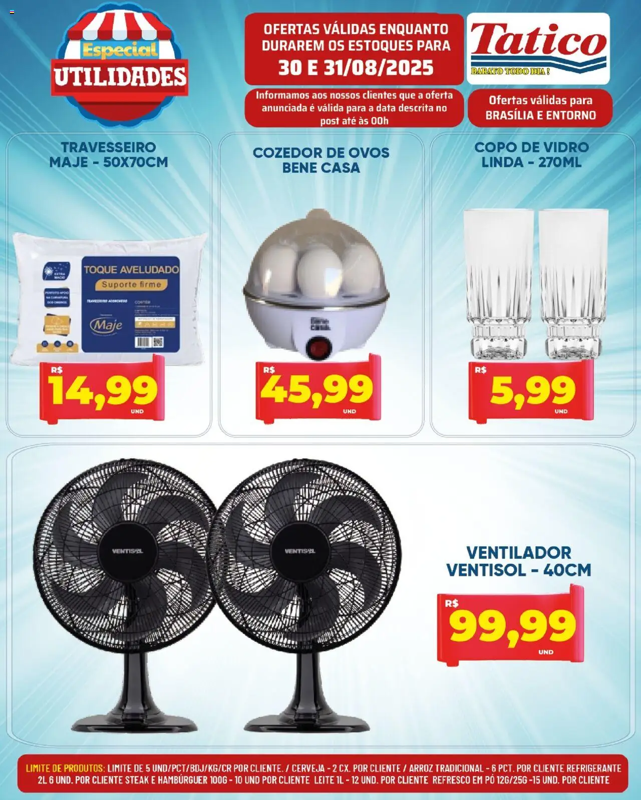 Tatico Folheto - válido de 01.09.2025 | Página: 35 | Produtos: Ventilador, Refresco, Travesseiro, Cerveja