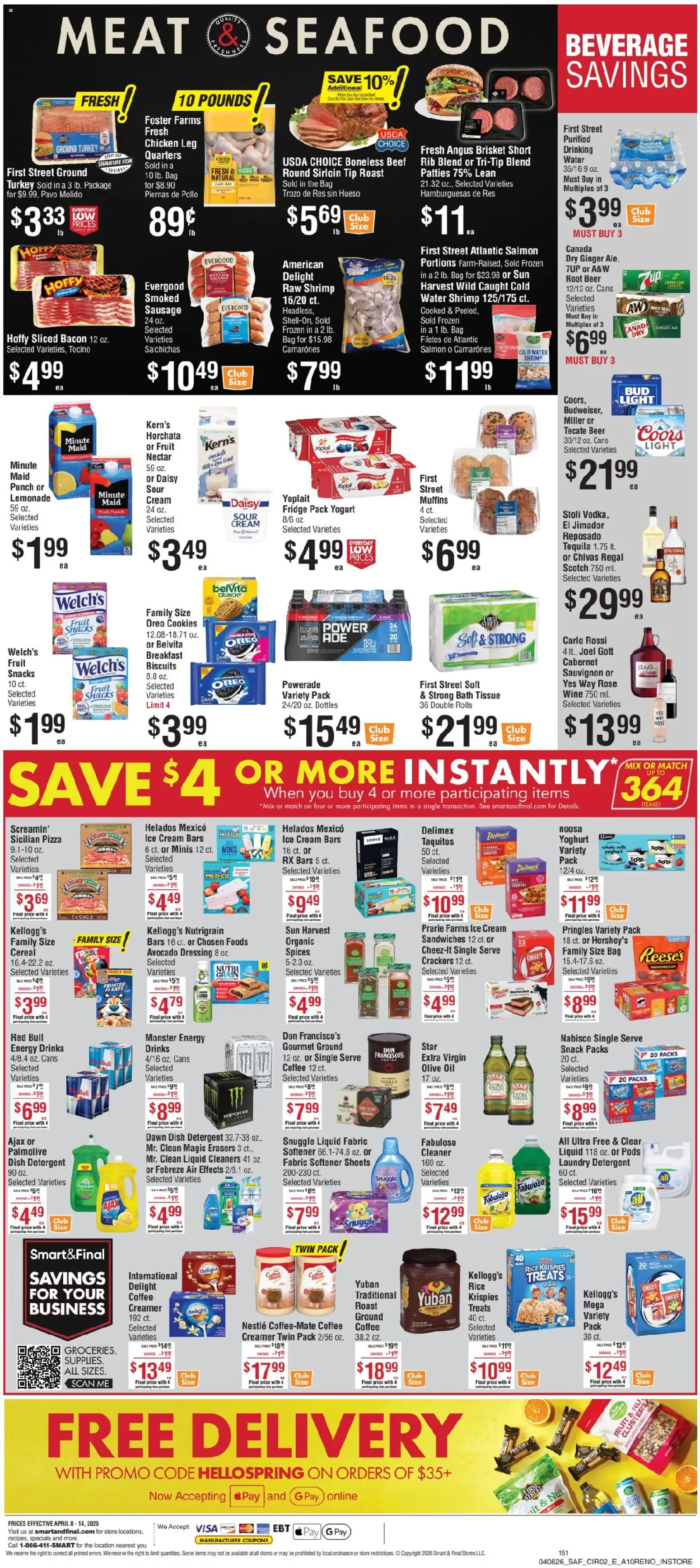 Smart & Final Weekly Ad - valid from 08.04.2026 | Page: 3 | Products: Rice, Cream, Spices, Lime