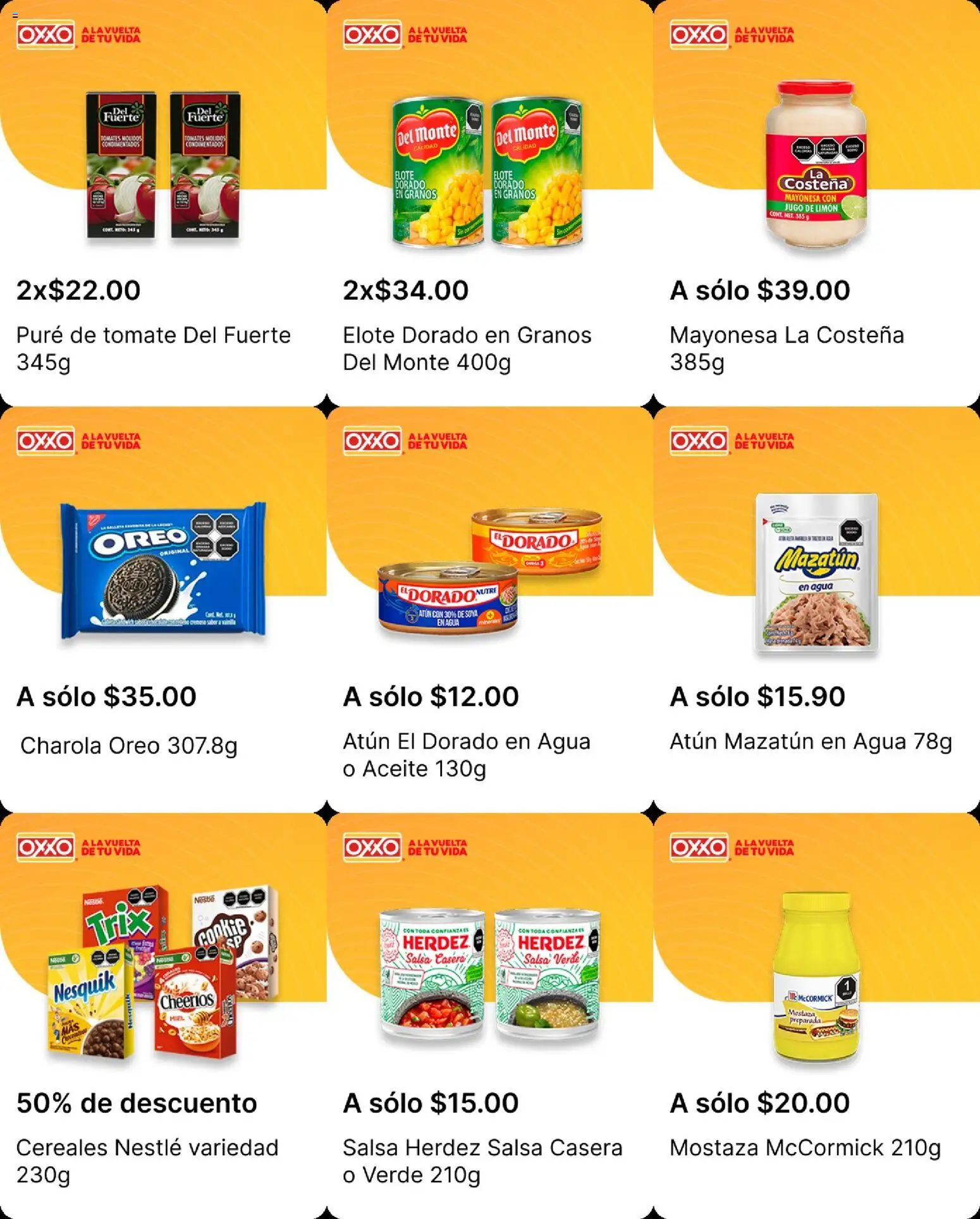 Nuevas ofertas de OXXO válidas en toda la República Mexicana desde el 04.12.2025. ¡Encuentra las mejores ofertas en OXXO - Oxxo Promotions! | Página: 5 | Productos: Mayonesa, Mostaza, Agua, Cereales