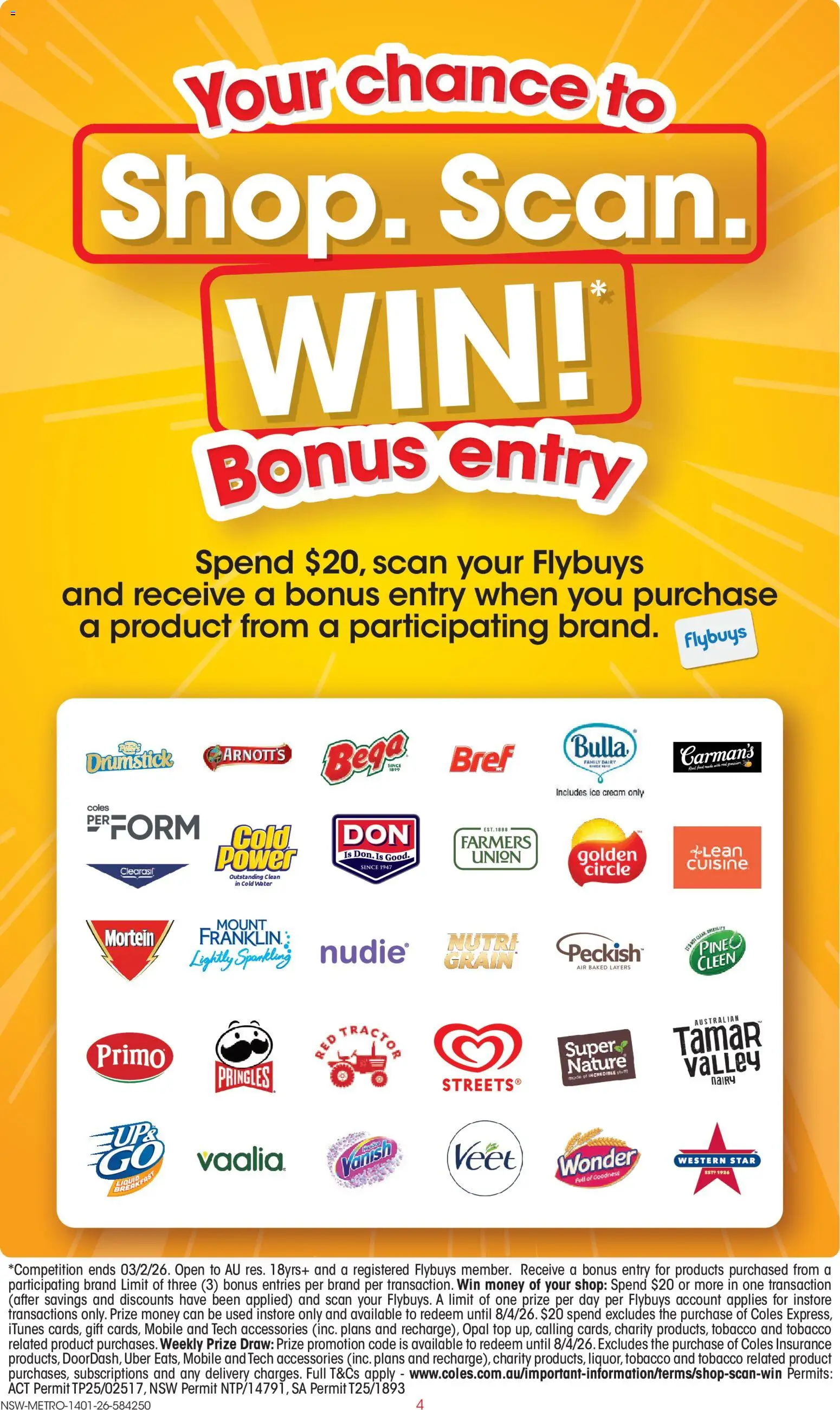 Coles catalogue - valid from 14.01.2026 | Page: 4 | Products: Cream, Ice cream, Water, Mobile