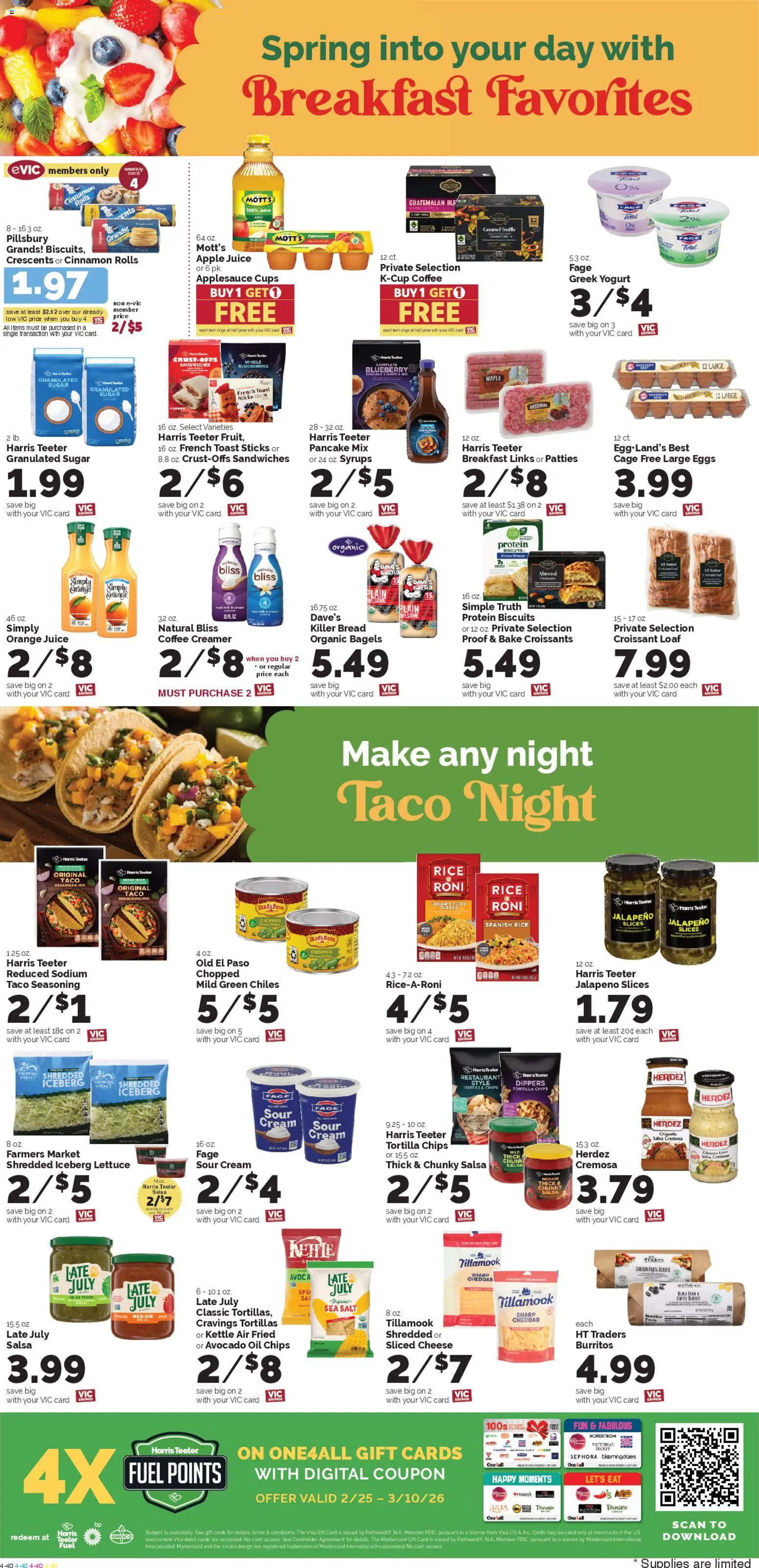 Harris Teeter Weekly Ad - valid from 04.03.2026 | Page: 7 | Products: Lettuce, Rice, Sugar, Croissants