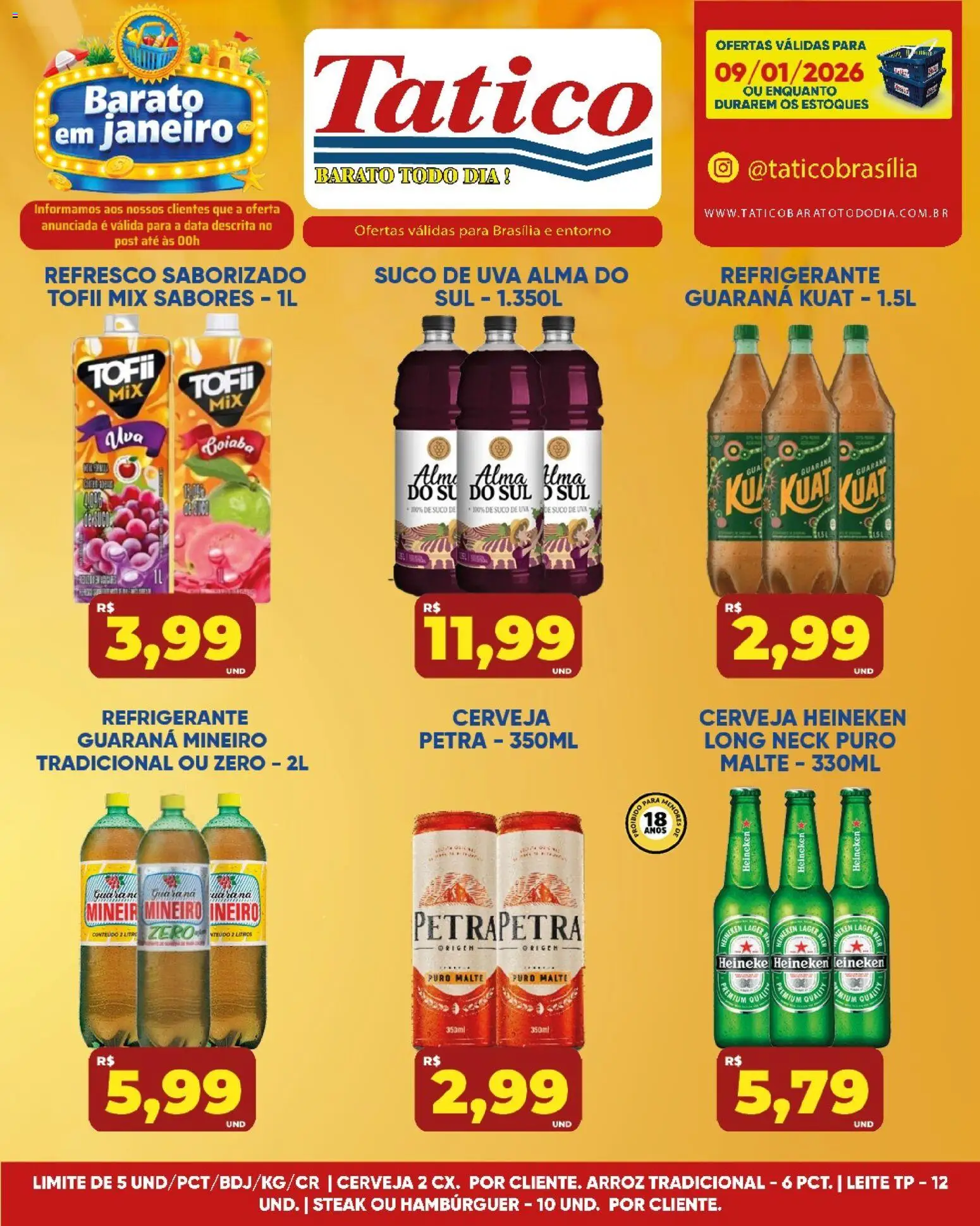Tatico Folheto - válido de 09.01.2026 | Página: 6 | Produtos: Guaraná, Cerveja, Cerveja Heineken, Heineken