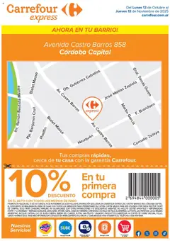 Vista previa Carrefour - Avenida Castro Barros 858, Córdoba Capital válido desde el 13.10.2025
