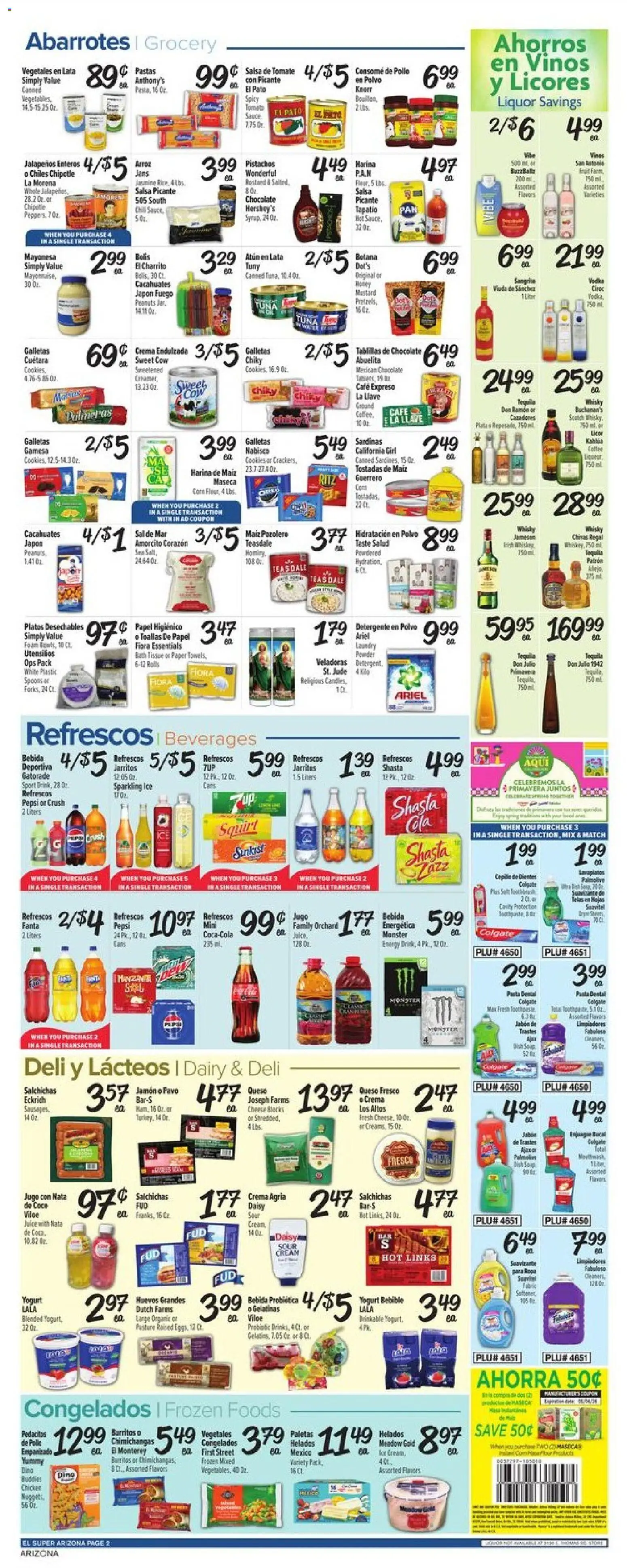 El Super Weekly Ad - AK - valid from 29.04.2026 | Page: 2 | Products: Powder, Juice, Sour cream, Water