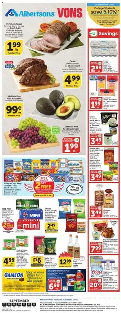 Preview of Vons weekly ads valid from 17.09.2025