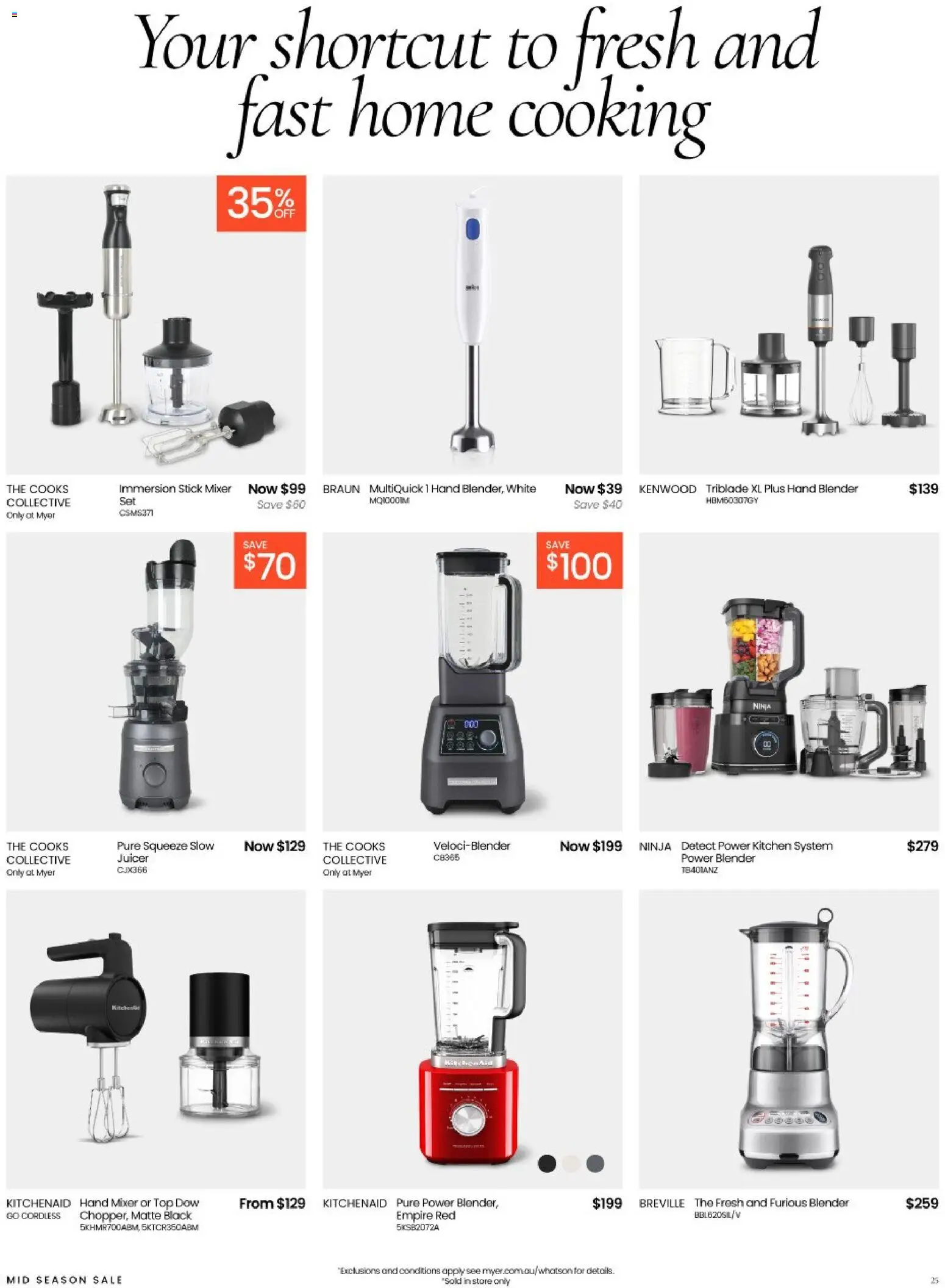 Myer catalogue - valid from 04.03.2026 | Page: 25 | Products: Blender, Mixer, Juicer
