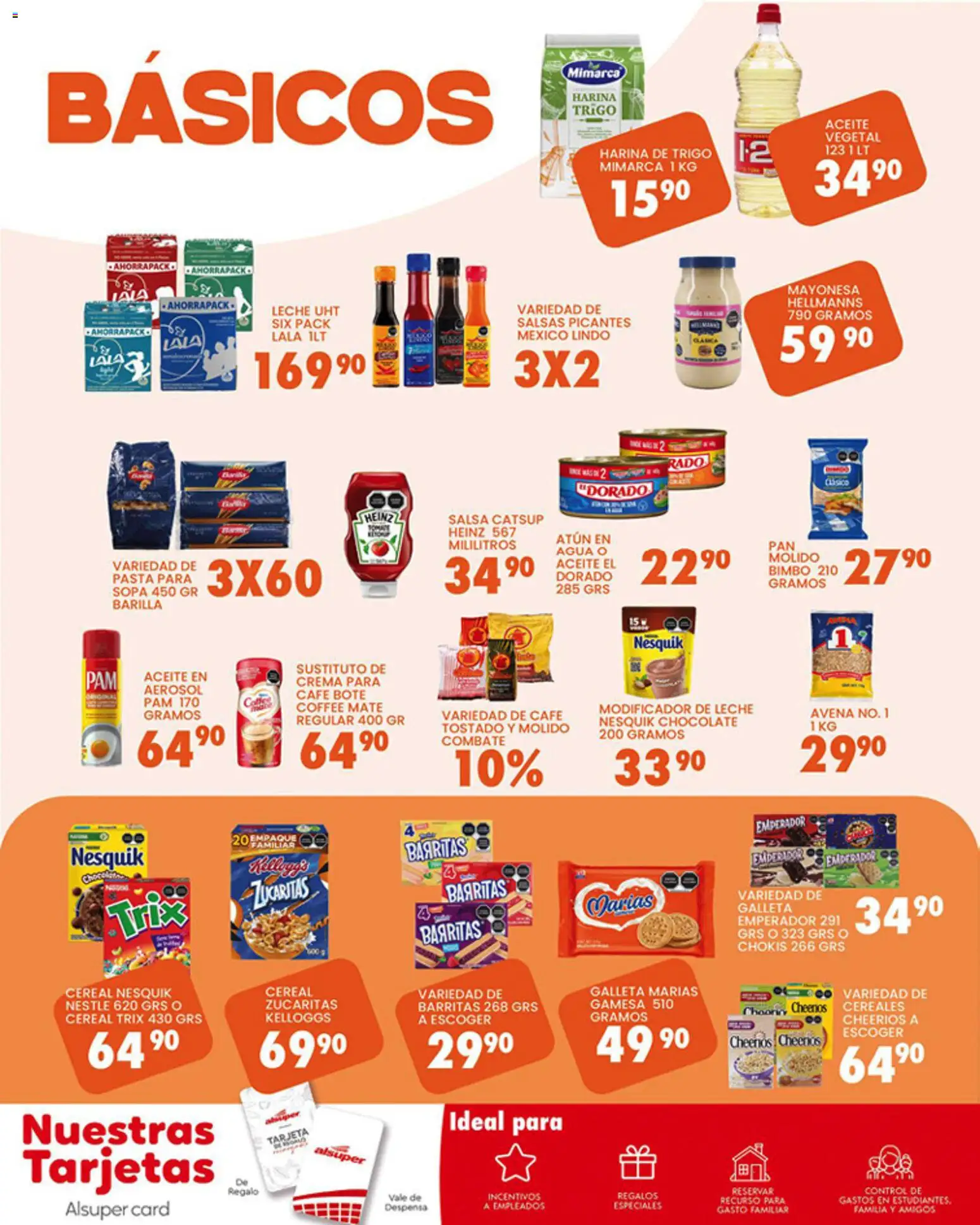 Nuevas ofertas de Alsuper válidas en toda la República Mexicana desde el 27.03.2026. ¡Encuentra las mejores ofertas en Alsuper folleto! | Página: 6 | Productos: Avena, Leche, Aceite, Chocolate