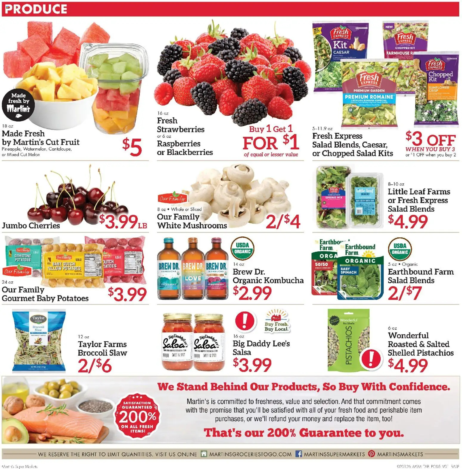 Martin’s Weekly Ad - valid from 01.02.2026 | Page: 5 | Products: Cherries, Mushrooms, Strawberries, Potatoes