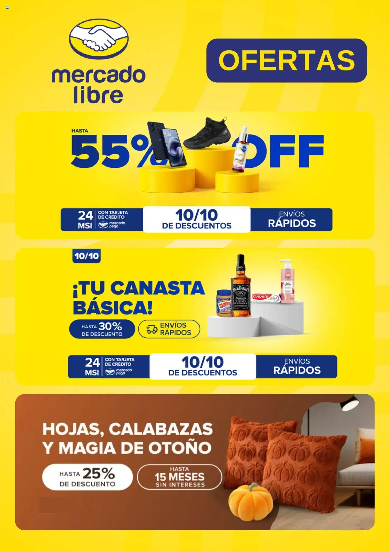 Nuevas ofertas de Mercado Libre válidas en toda la República Mexicana desde el 01.10.2025. ¡Encuentra las mejores ofertas en Mercado Libre - Catálogo! | Página: 1 | Productos: Whiskey, Canasta