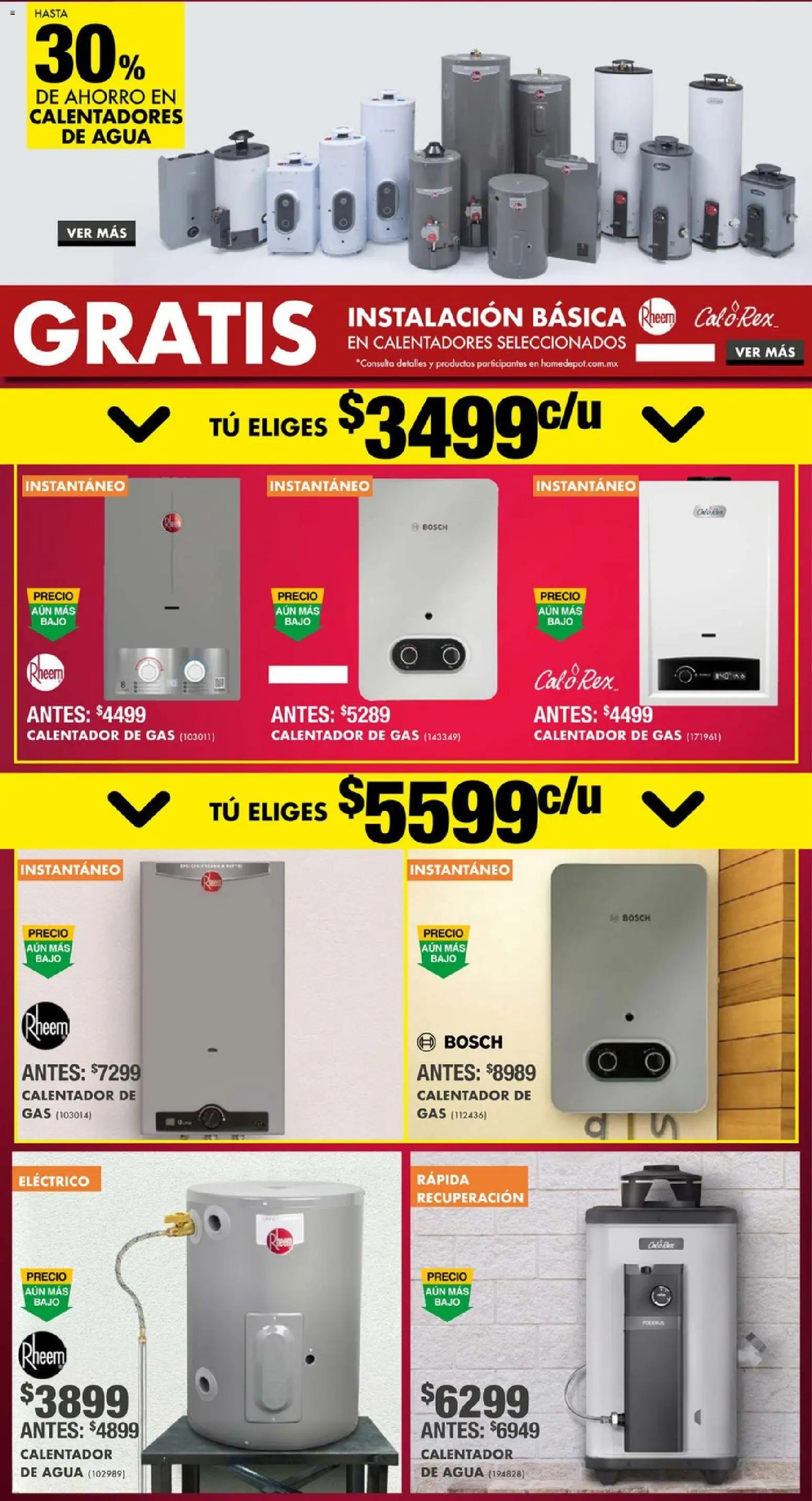 Nuevas ofertas de Home Depot válidas en toda la República Mexicana desde el 07.11.2025. ¡Encuentra las mejores ofertas en Home Depot catálogo! | Página: 8 | Productos: Agua
