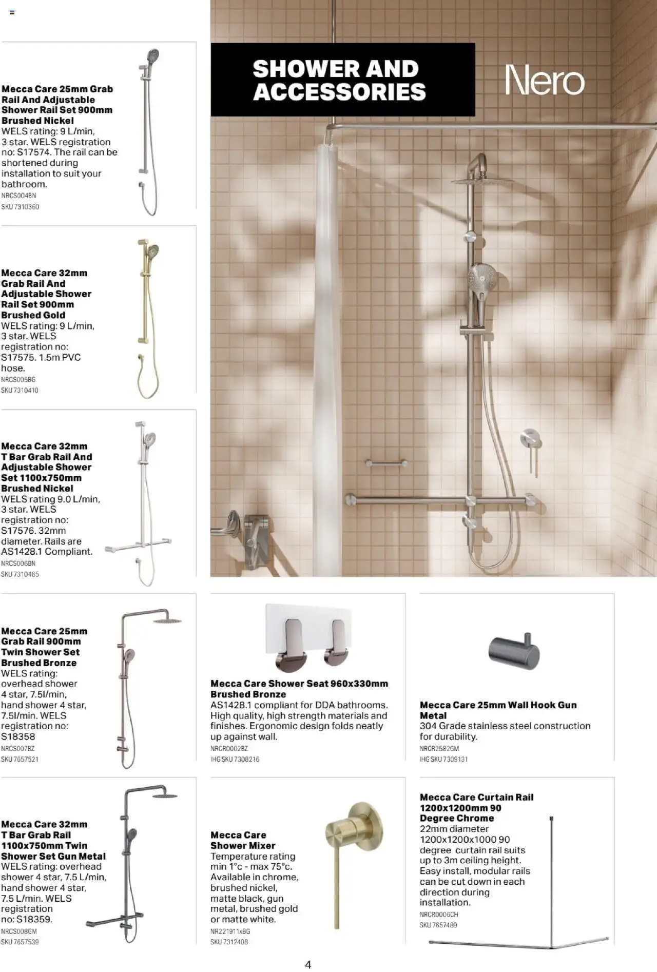 Mitre 10 catalogue - valid from 08.10.2025 | Page: 4 | Products: Curtain, Shower, Suit, Mixer