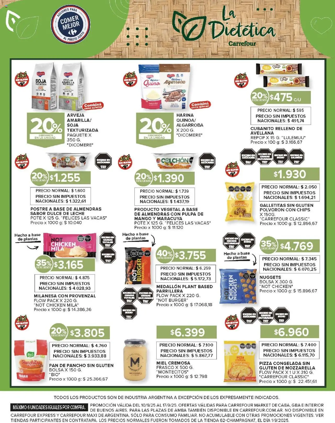 Carrefour Market catálogo │ válido desde el 10.09.2025 | Página: 13 | Productos: Arveja, Harina, Dulce de leche, Mango