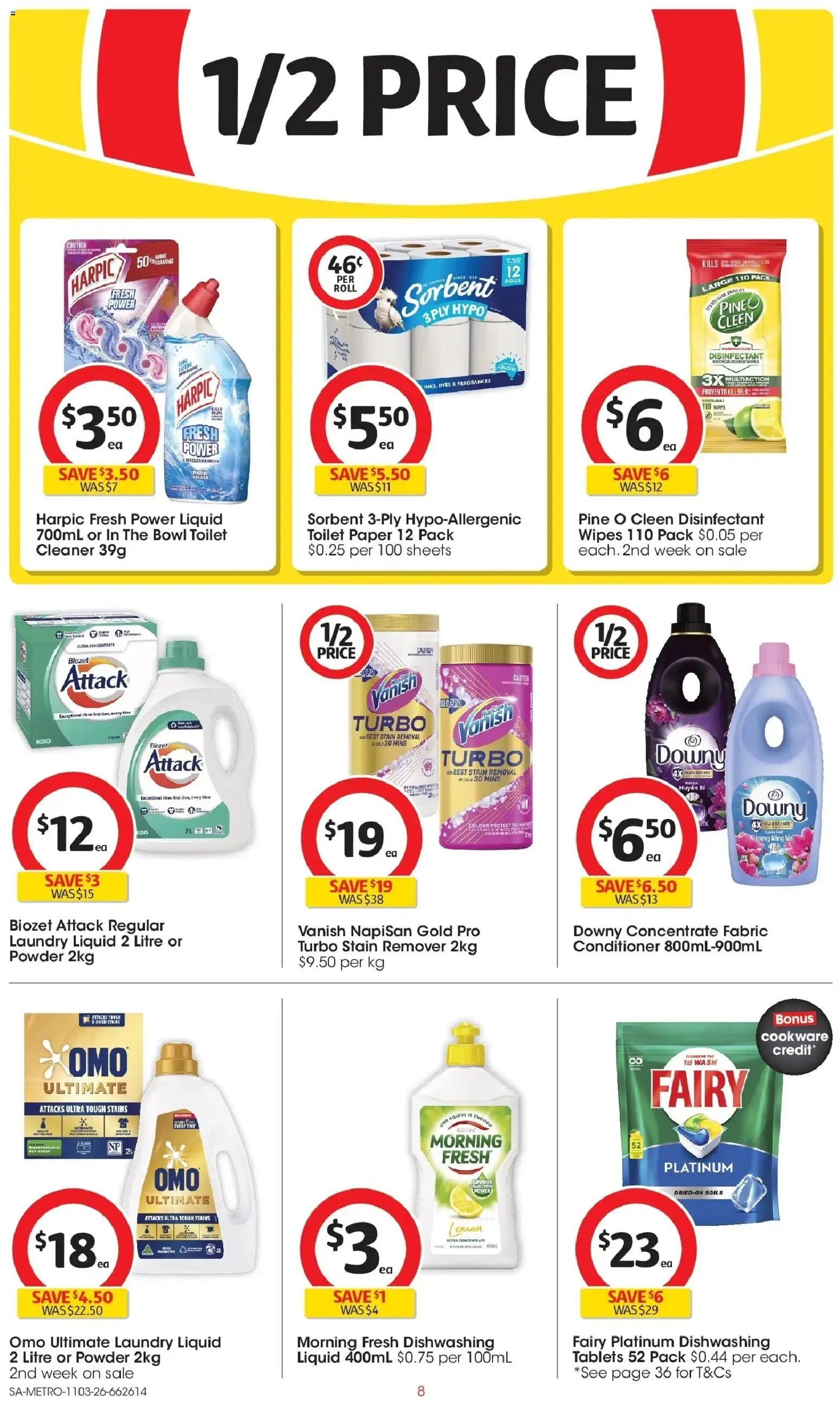 ﻿Coles catalogue valid from 11/03/2026 > Online Australia | Page: 8 | Products: Cleaner, Cookware, Toilet paper, Tablets