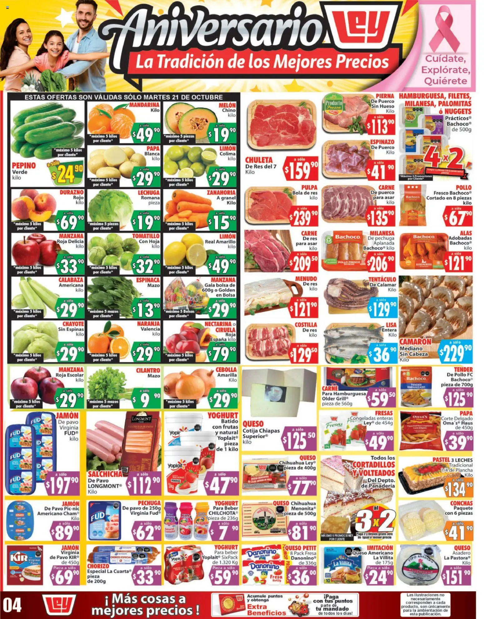Nuevas ofertas de Casa Ley válidas en toda la República Mexicana desde el 21.10.2025. ¡Encuentra las mejores ofertas en Casa Ley folleto Autoservicio! | Página: 2 | Productos: Papa, Lechuga, Pastel, Jamón